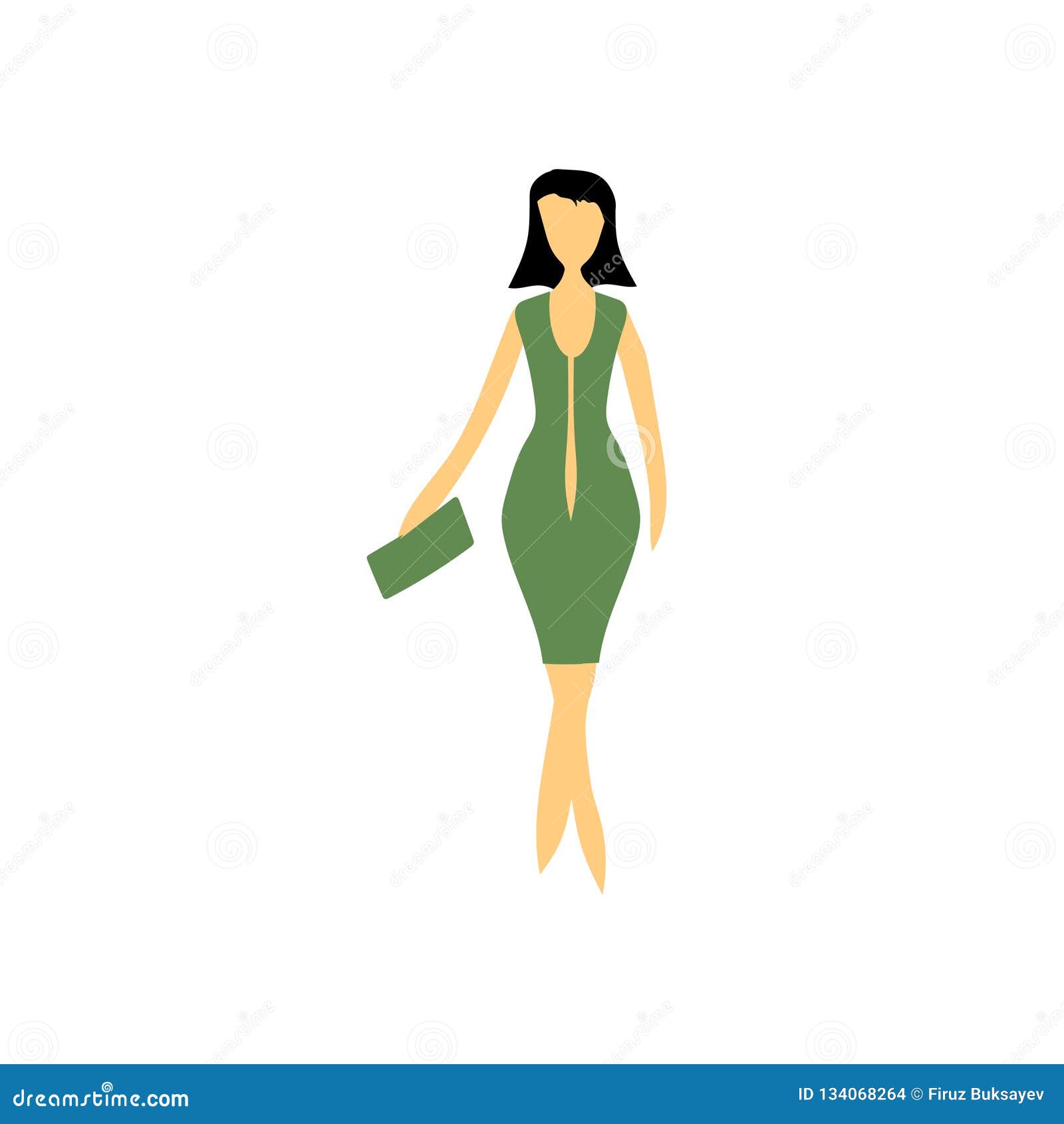 Fashion Female Model Vector Vector Sign And Symbol Isolated On