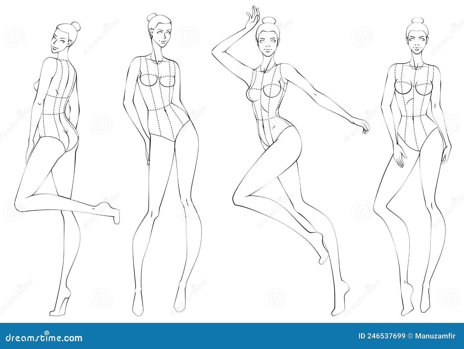 Fashion Croquis drawing Step by Step | Runway Pose | Fashion Illustration -  YouTube