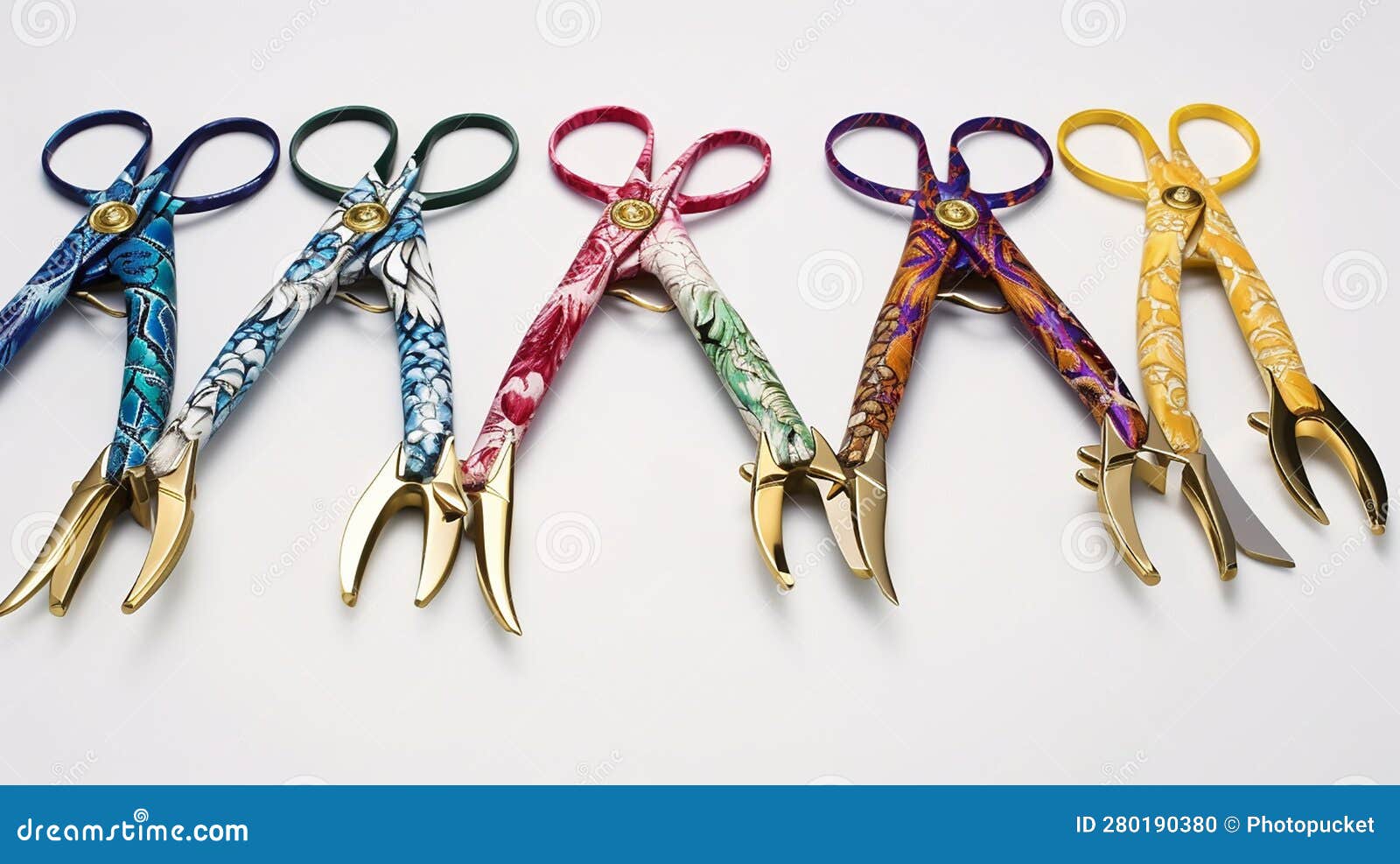 Fashion and Functionality As Fancy Scissors Take Center Stage on a Pristine  White Backdrop. Stock Illustration - Illustration of pattern, explore:  280190380