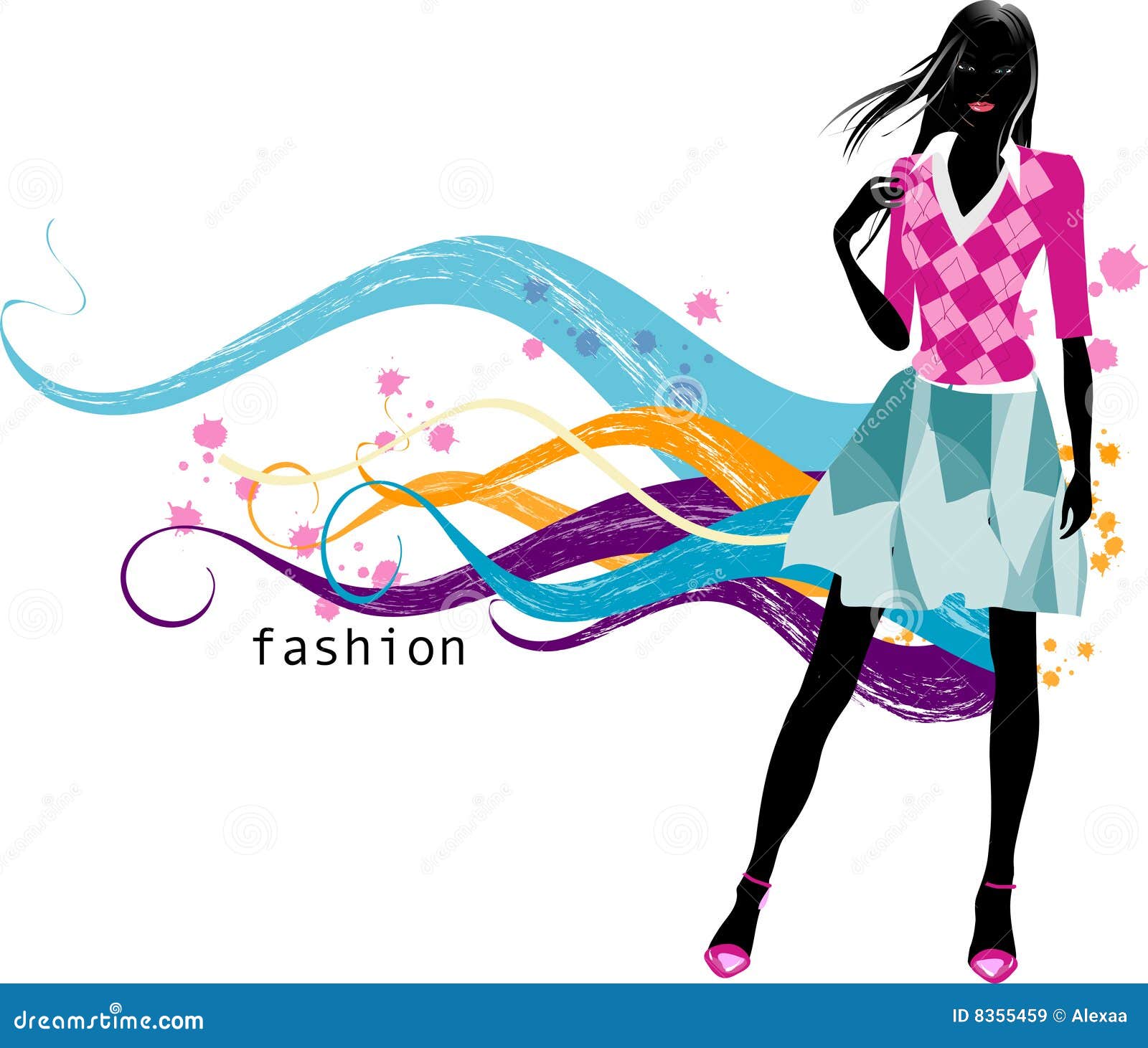 Fashion girl stock vector. Illustration of clipart, beautiful - 8355459