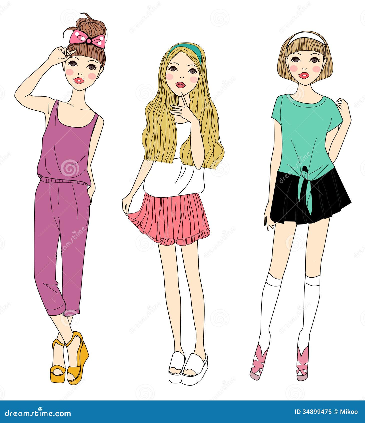 Fashion girls stock vector Illustration of joyful Fashion girls stock vector Illustration of joyful