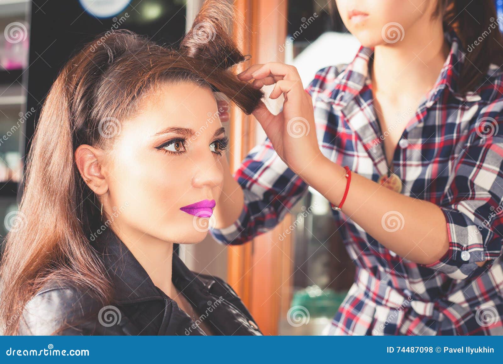 Fashion hairstyle. Make up stock photo. Image of female - 74487098 Fashion hairstyle. Make up stock photo. Image of female - 74487098