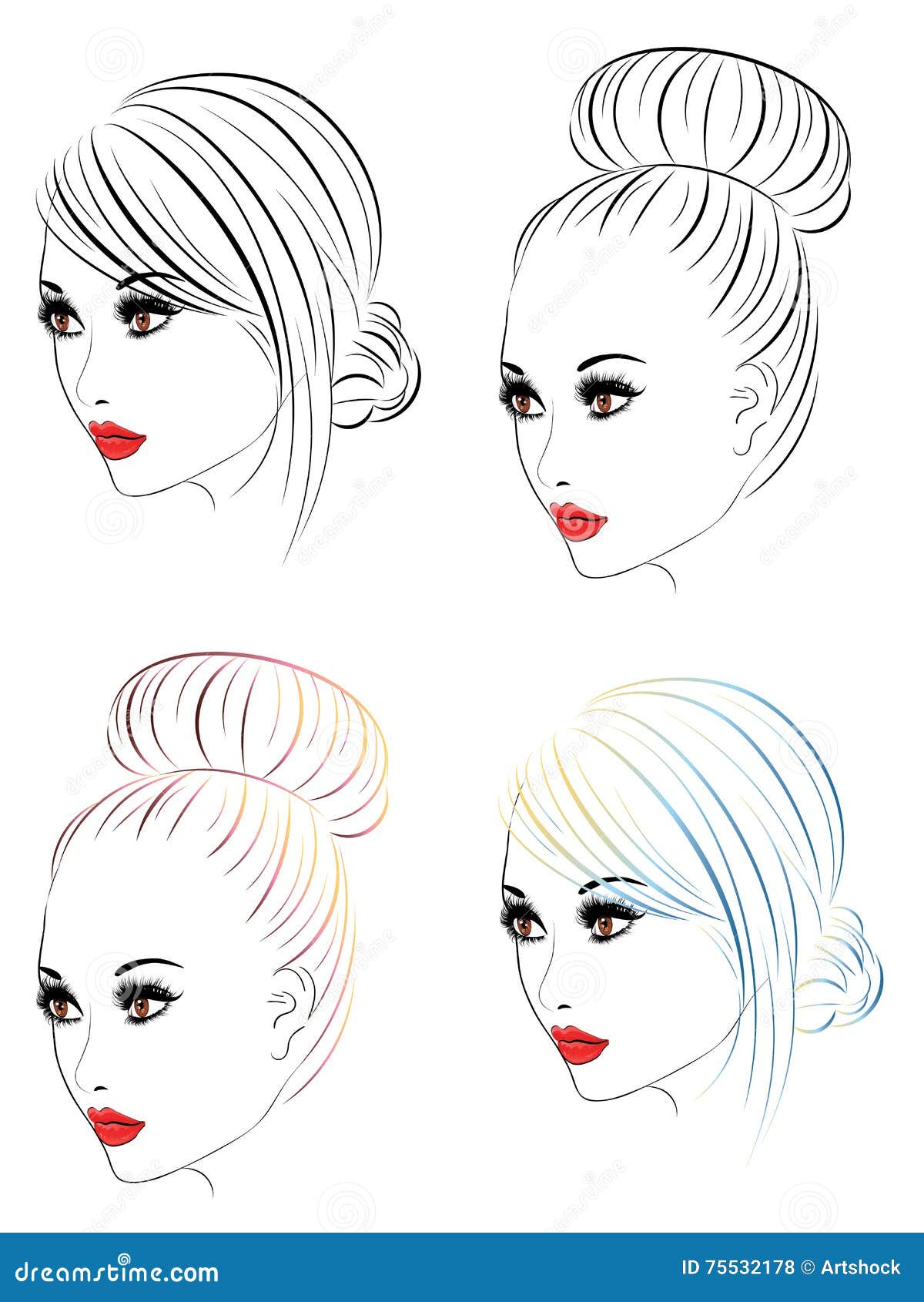 Hairstyles Stock Illustrations – 8,955 Hairstyles Stock Illustrations,  Vectors & Clipart - Dreamstime