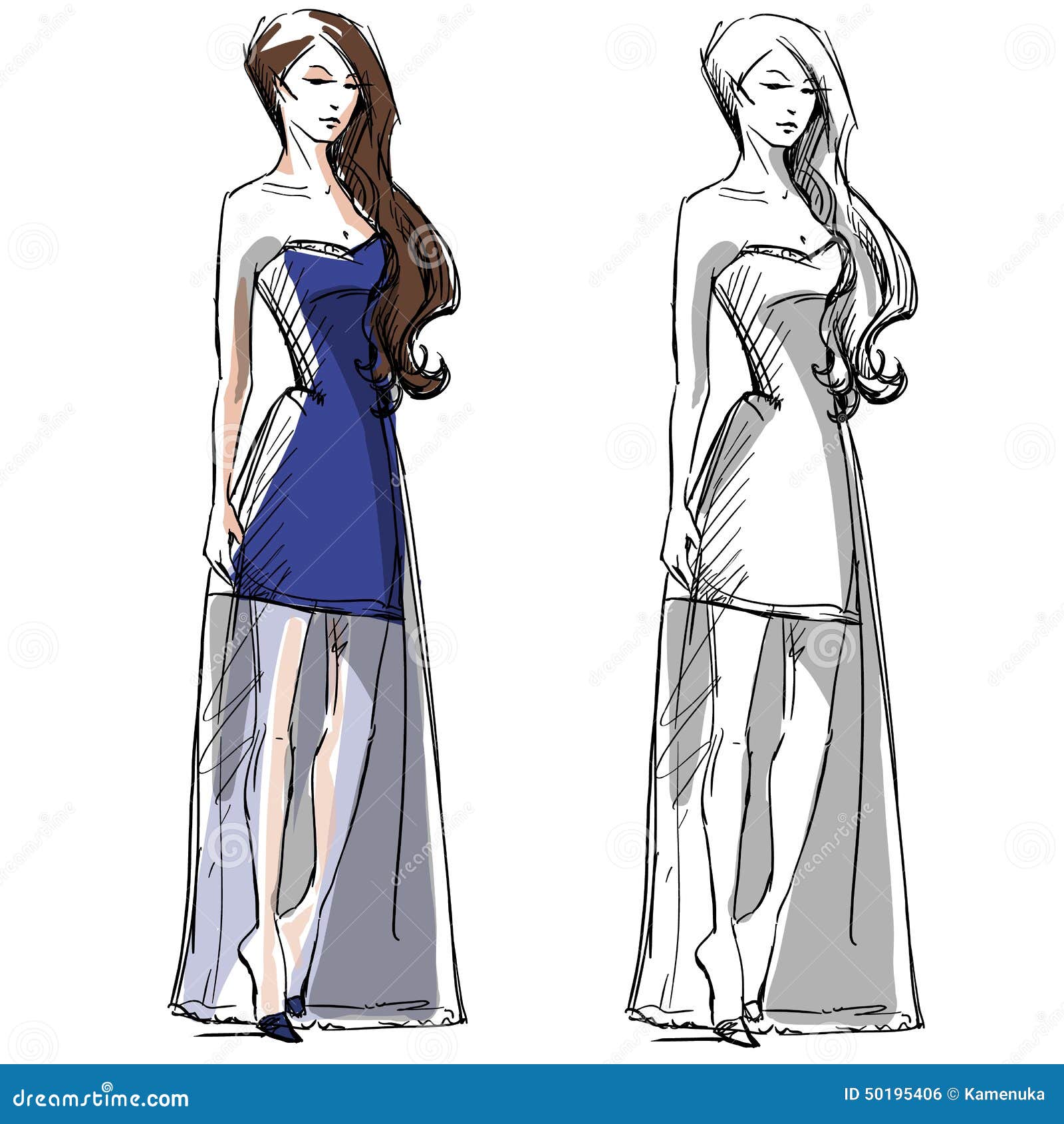 Fashion sketch dress Vectors  Illustrations for Free Download  Freepik