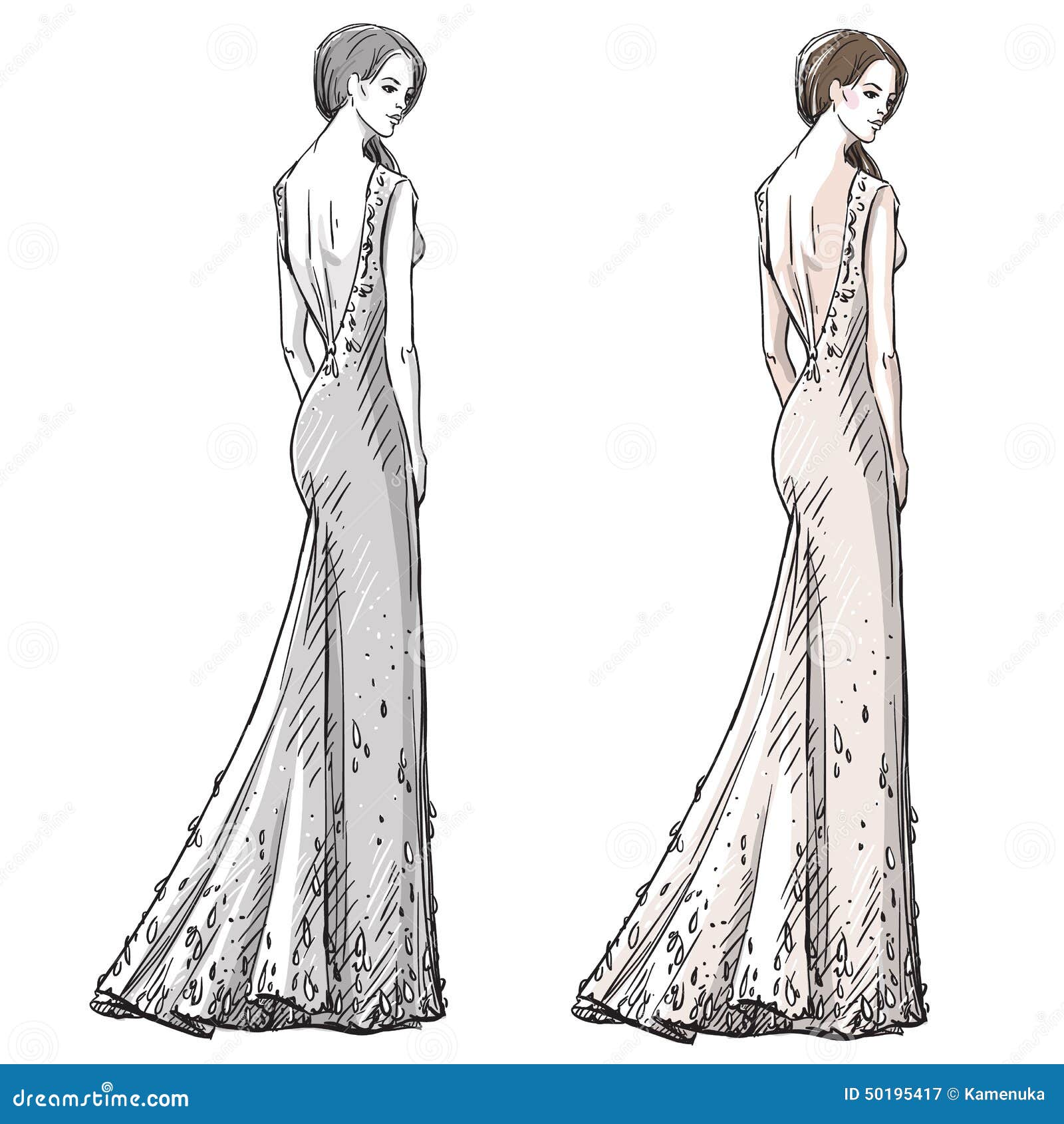 Best Prom Dress Trends 2020 | How to draw a girl in a prom dress - YouTube