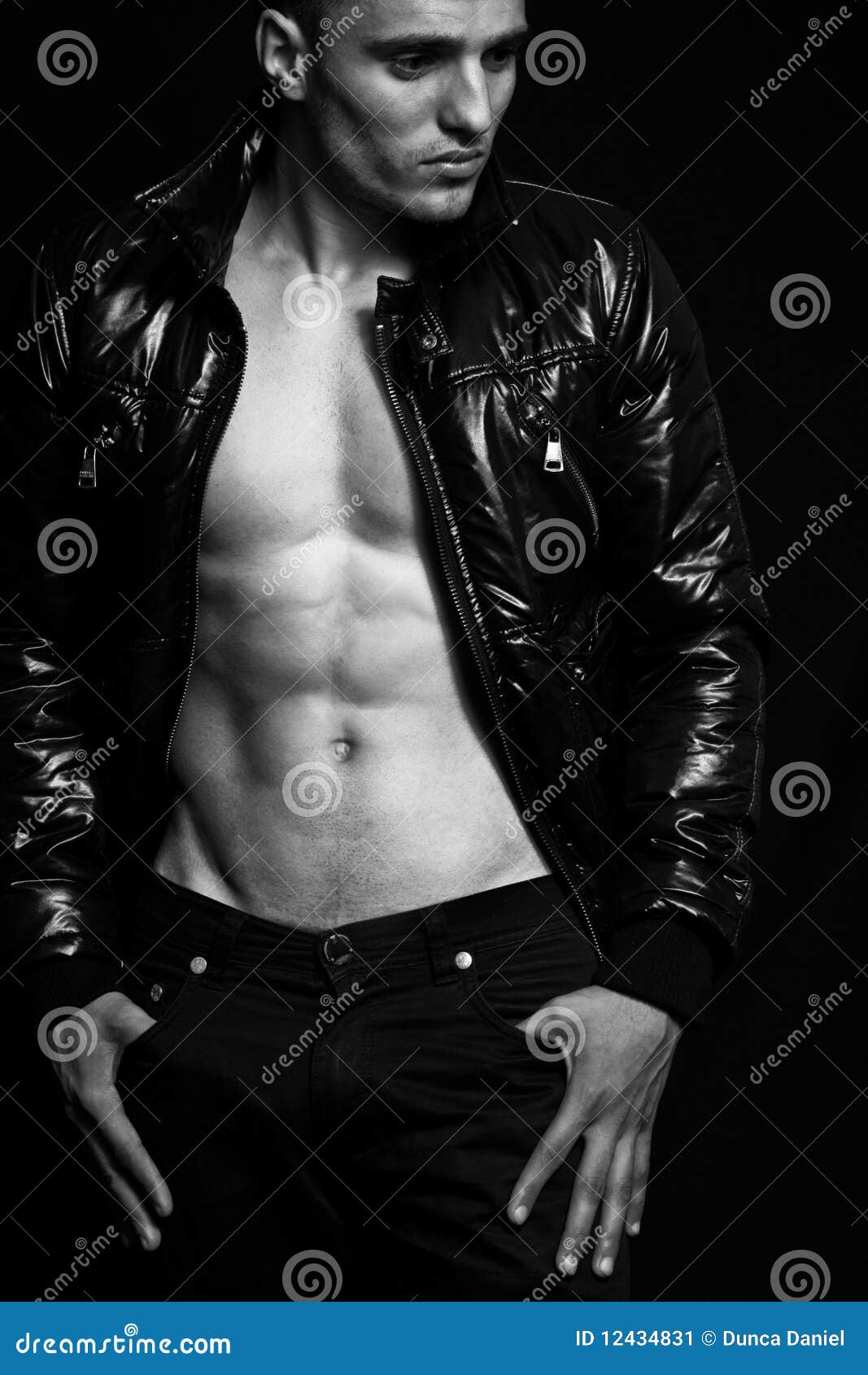 fashion - handsome man with nice abdomen