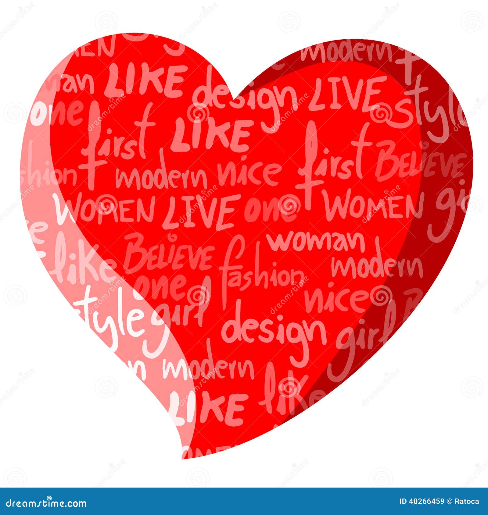 Fashion heart stock vector. Illustration of feeling, fashion 40266459