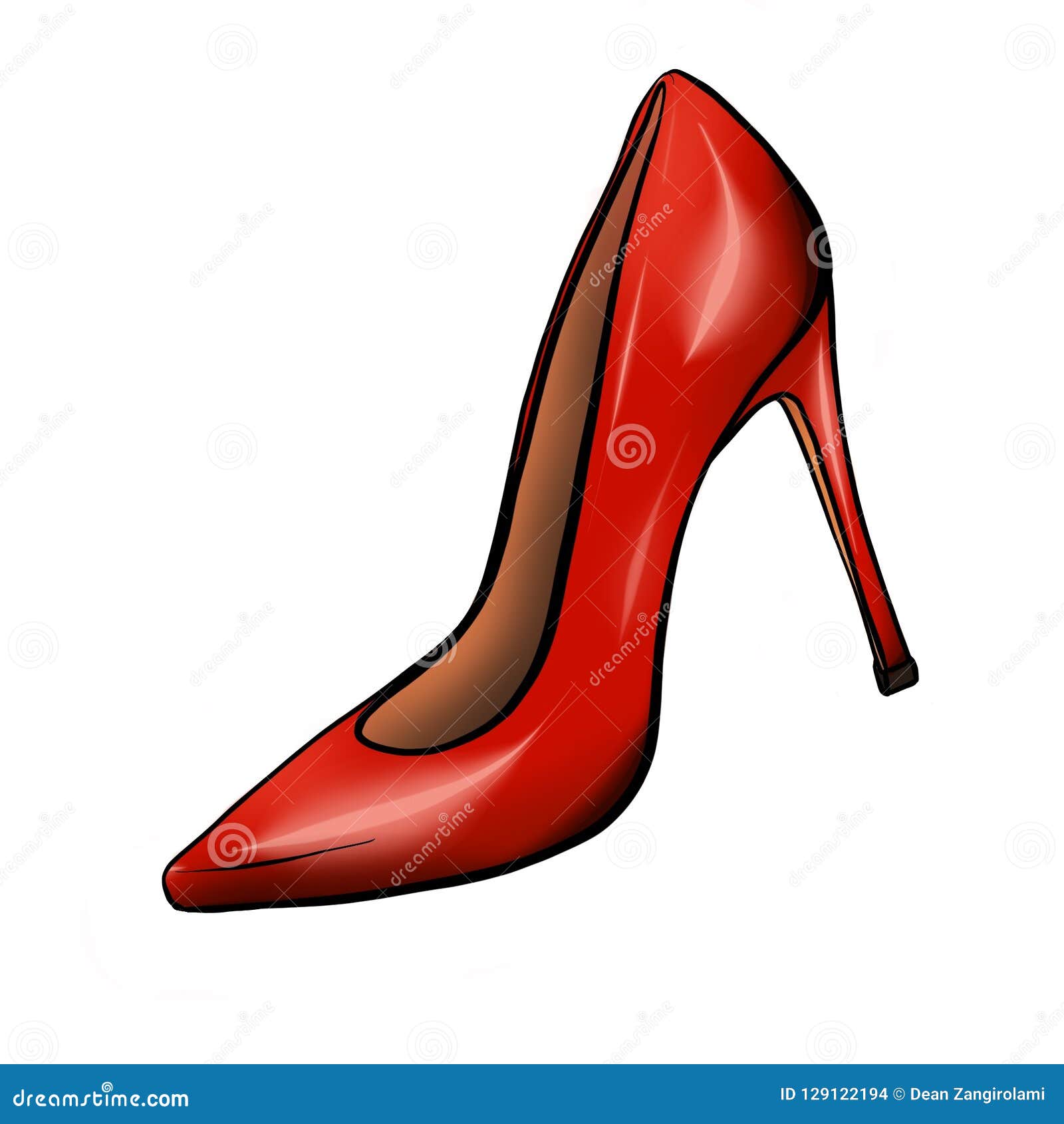 Fashion High Heels Shoes. Pop Art Illustration. Stock Illustration ...