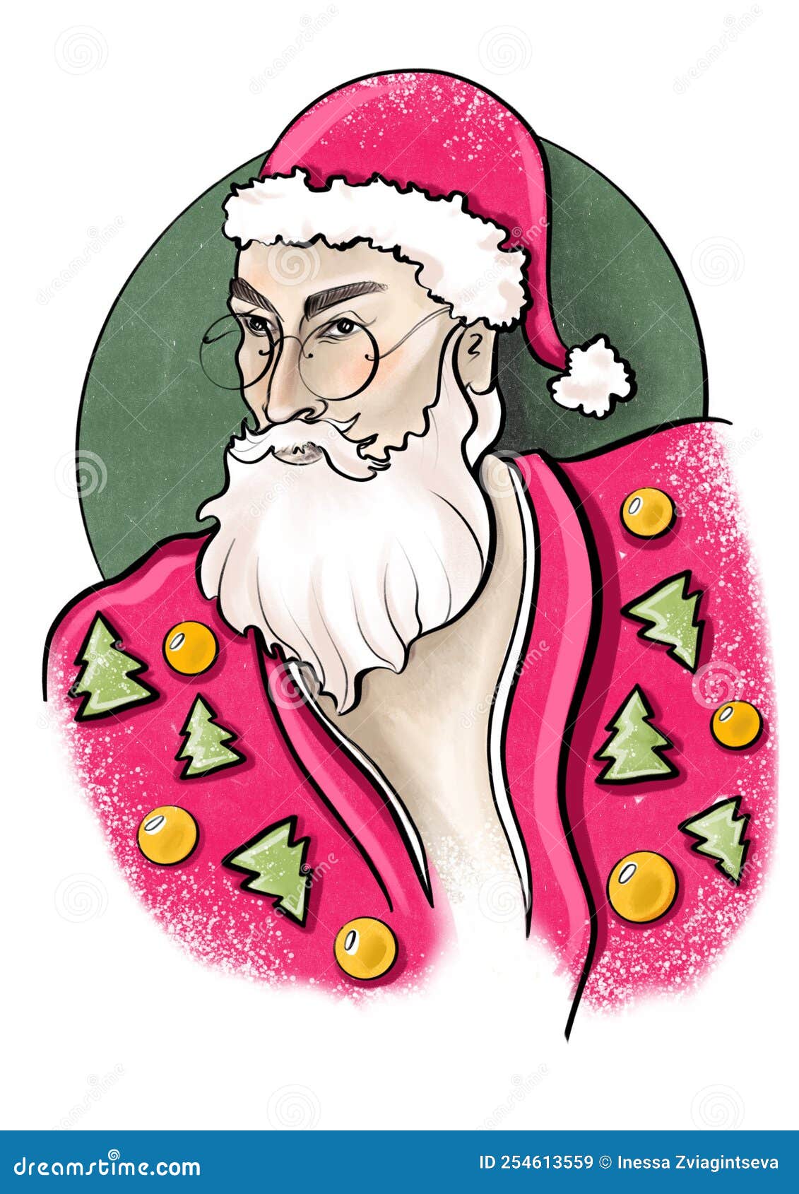 Santa Claus Sketch a Man with a Beard Vector Illustration Coloring Book  for Children Outline on an Isolated Background Stock Vector  Illustration  of fantasy greeting 200851655