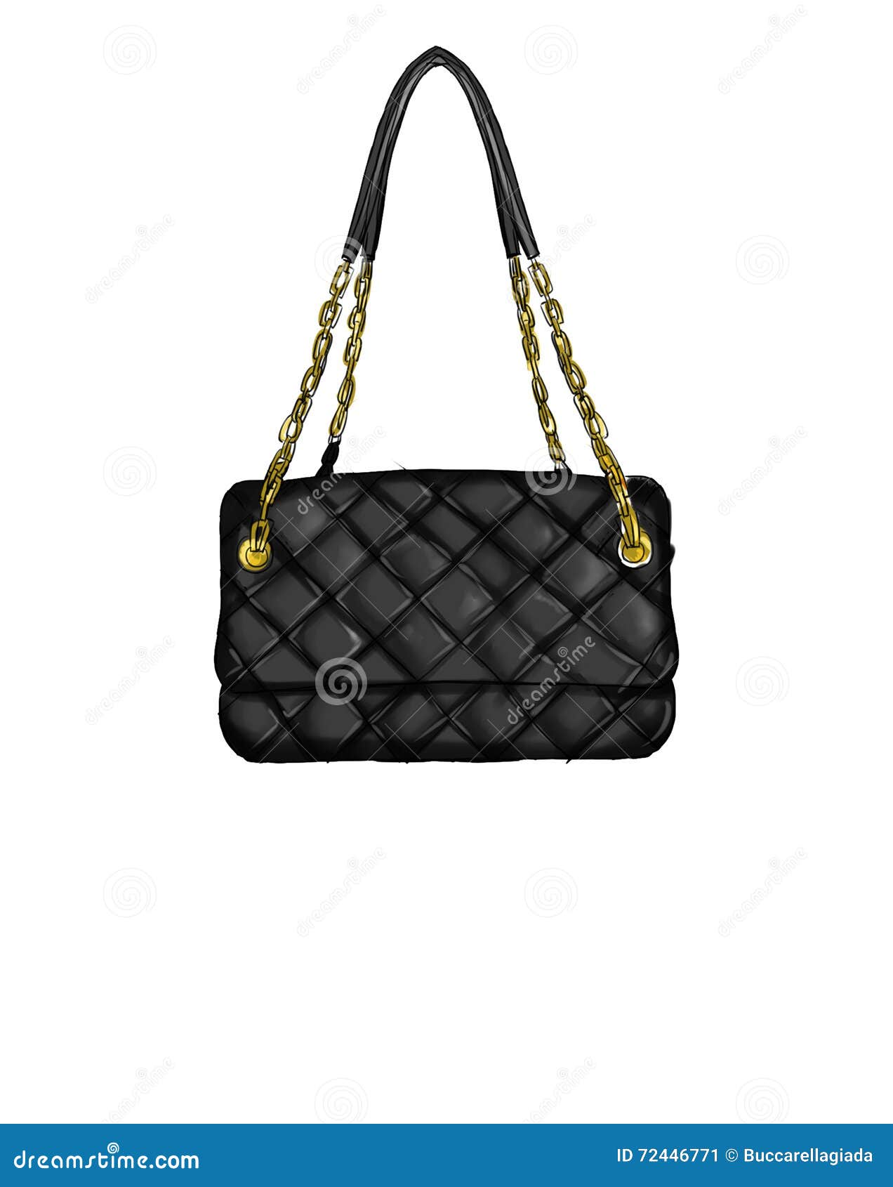 fashion  with quilt black handbag