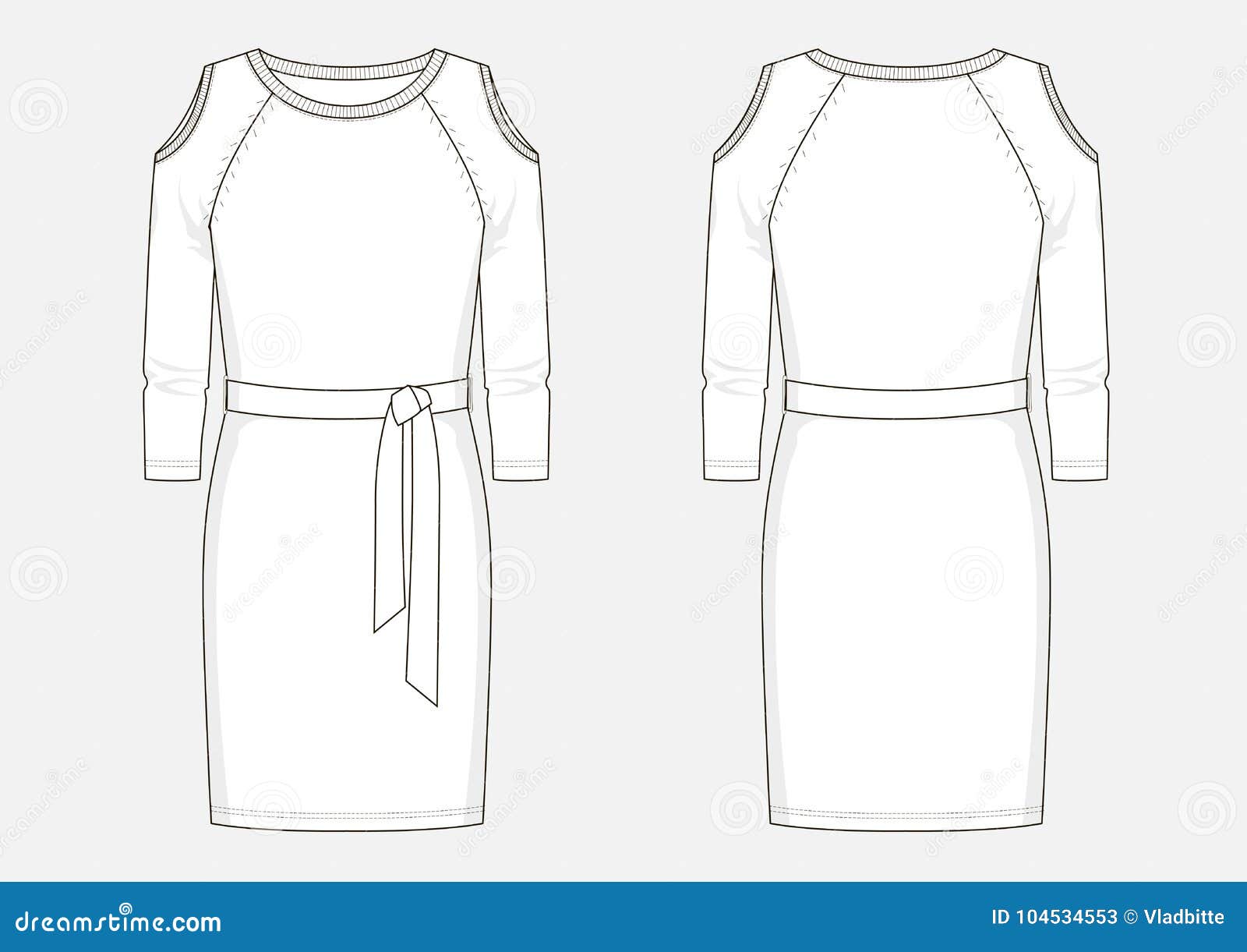 Dress Fashion Flat Sketches Dress Template Stock Vector (Royalty Free)  1657776406 | Shutterstock
