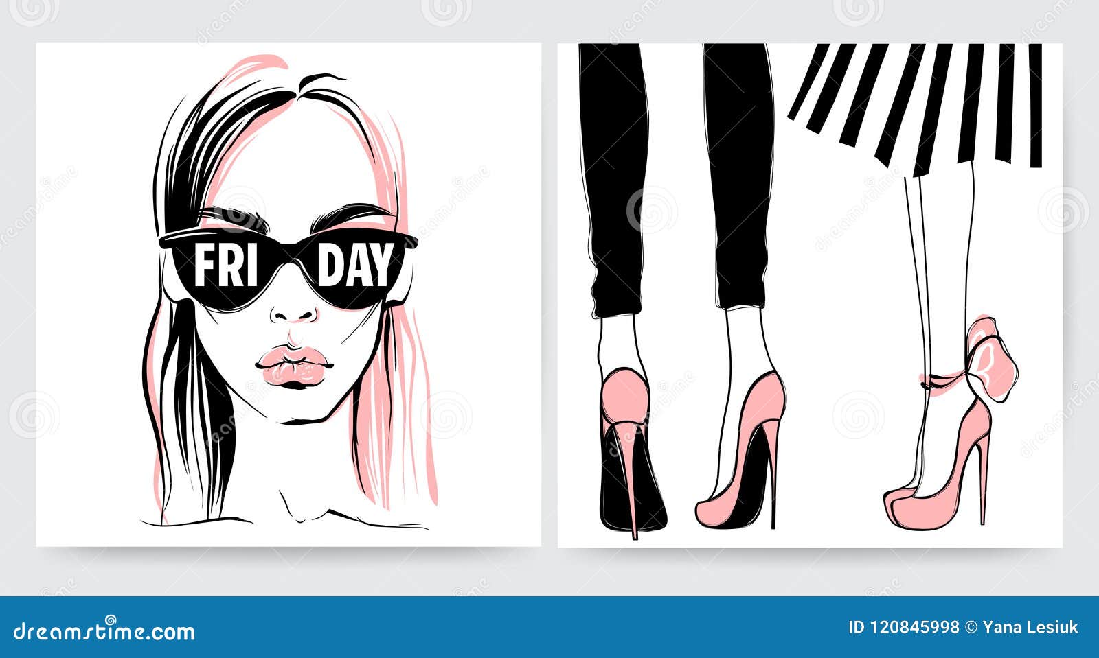 Download Vector Girl In Glasses. Stylish Woman Face Stock Vector ...