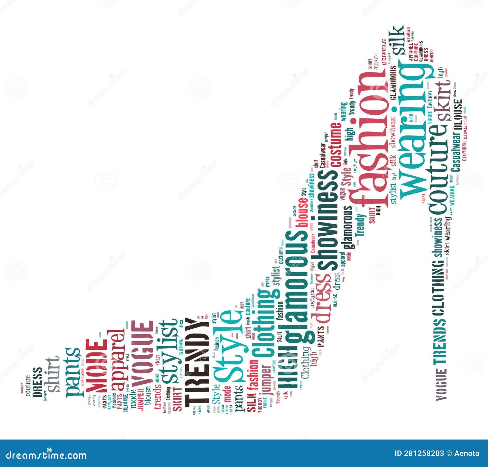 Fashion Keywords Tag Cloud Vector Illustration Stock Vector