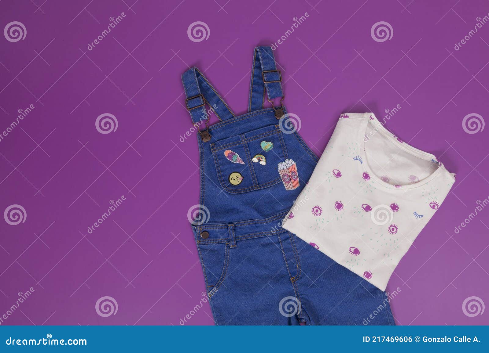 Fashion for Little Girls - Girls Clothing Set Stock Photo - Image of ...