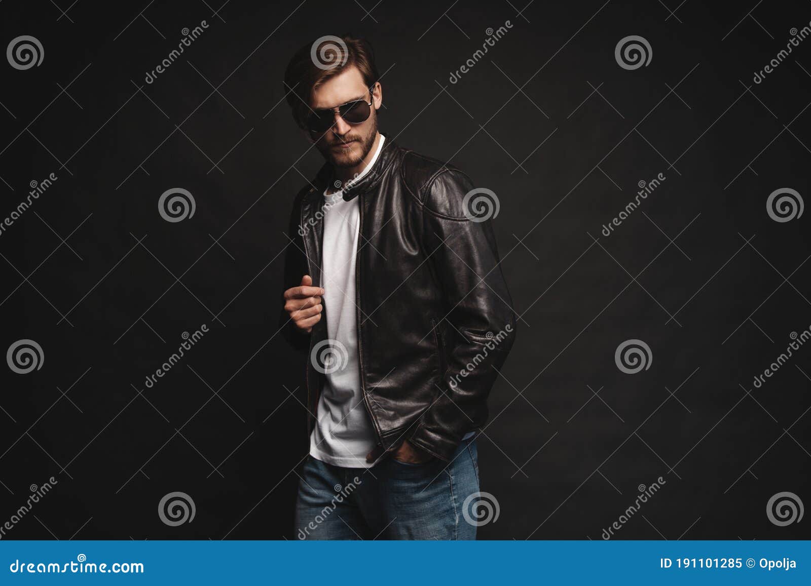 Fashion Man, Handsome Beauty Male Model Portrait Wear Sunglasses and ...