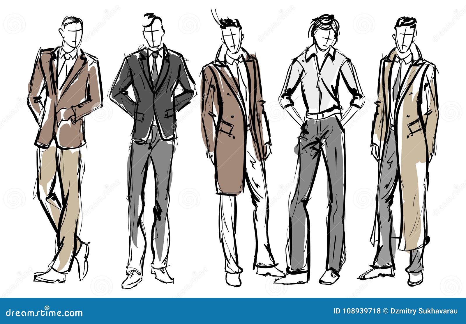 fashion sketches men suits