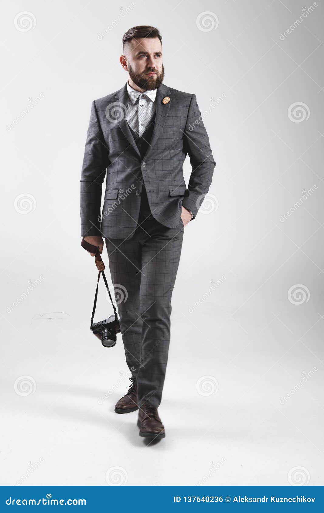 Fashion Man In Suit On White Background Stock Photo - Image of
