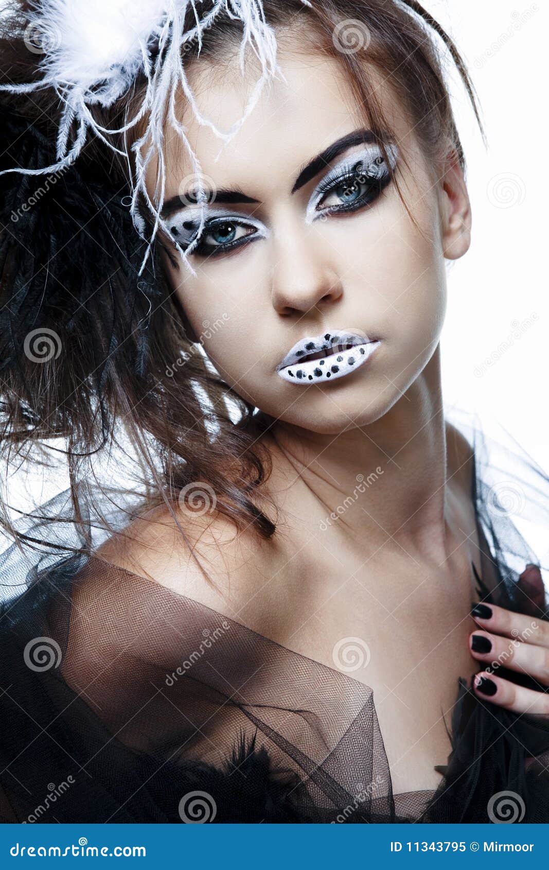 Fashion Model with Full Make-up. Stock Image - Image of model ...
