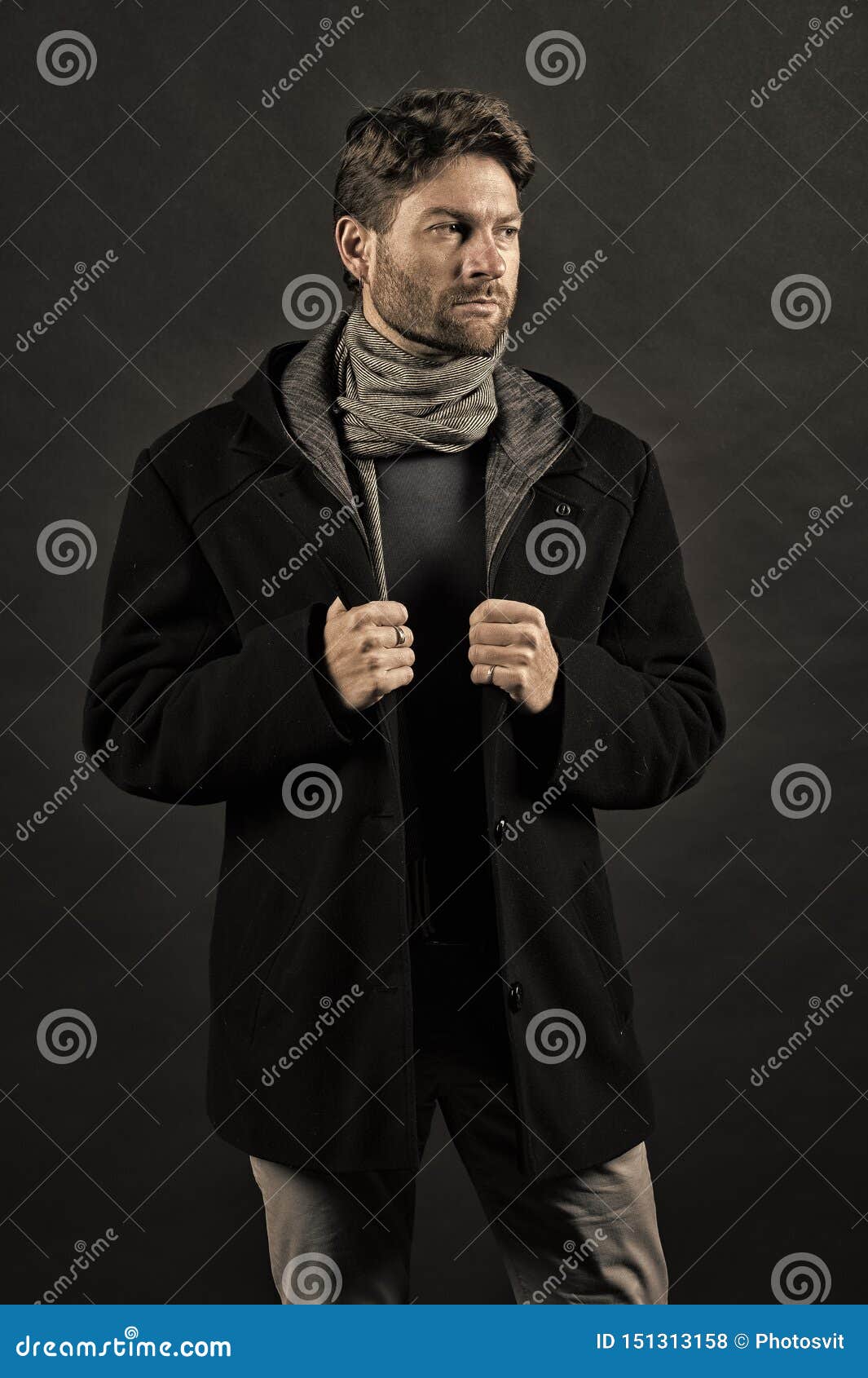 Suited Man Trench Coat Posing Stock Photo 741817822 | Shutterstock