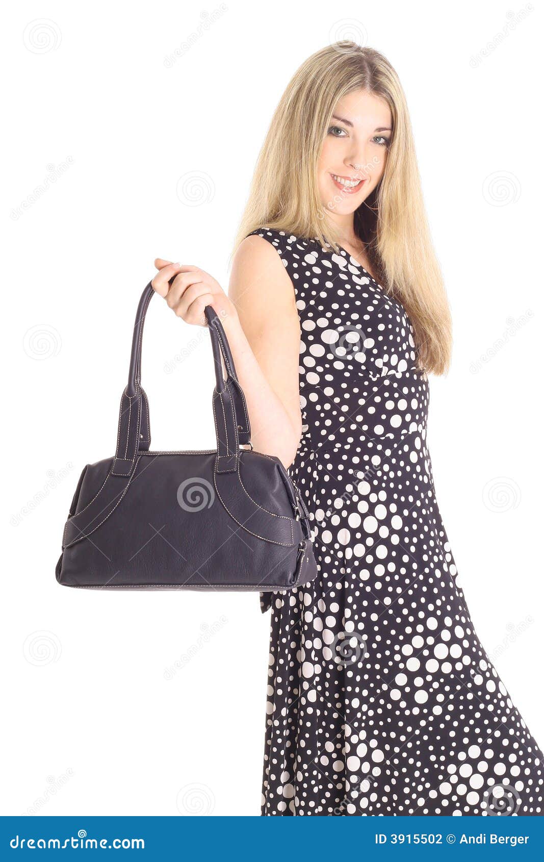 Fashion model with purse stock photo. Image of handbag 3915502