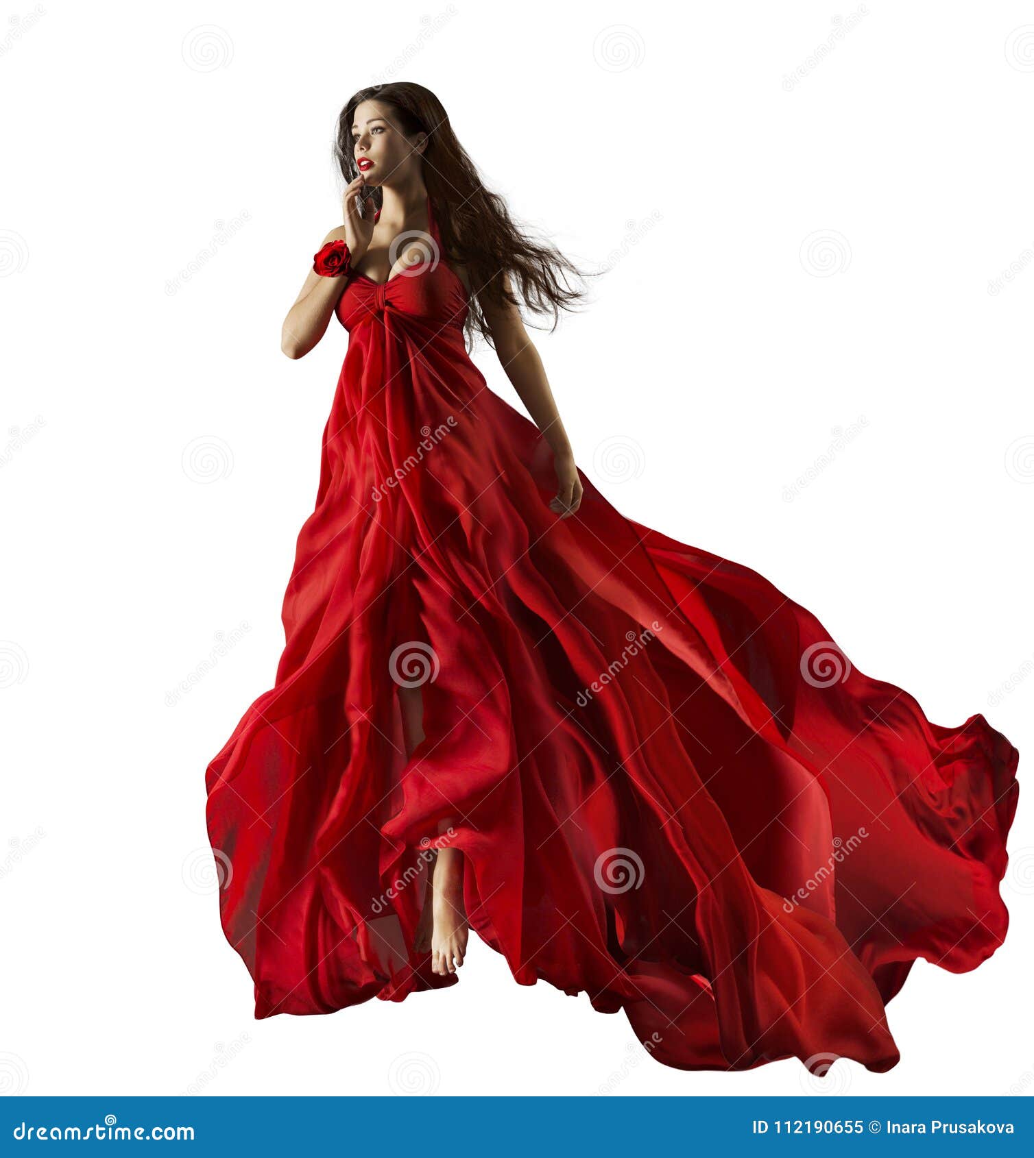 red dress portrait