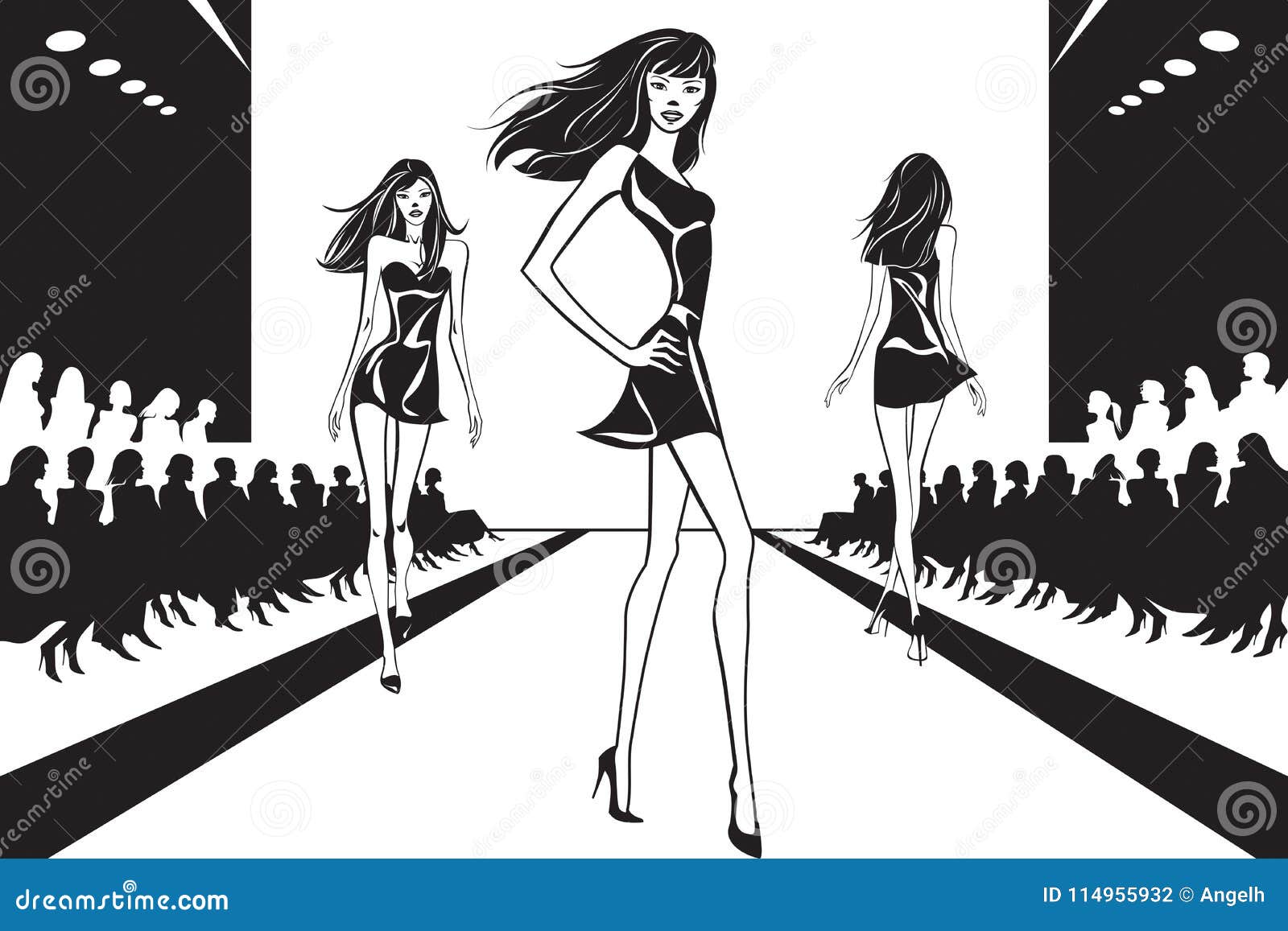 Fashion Models Cartoon Vector | CartoonDealer.com #18565017