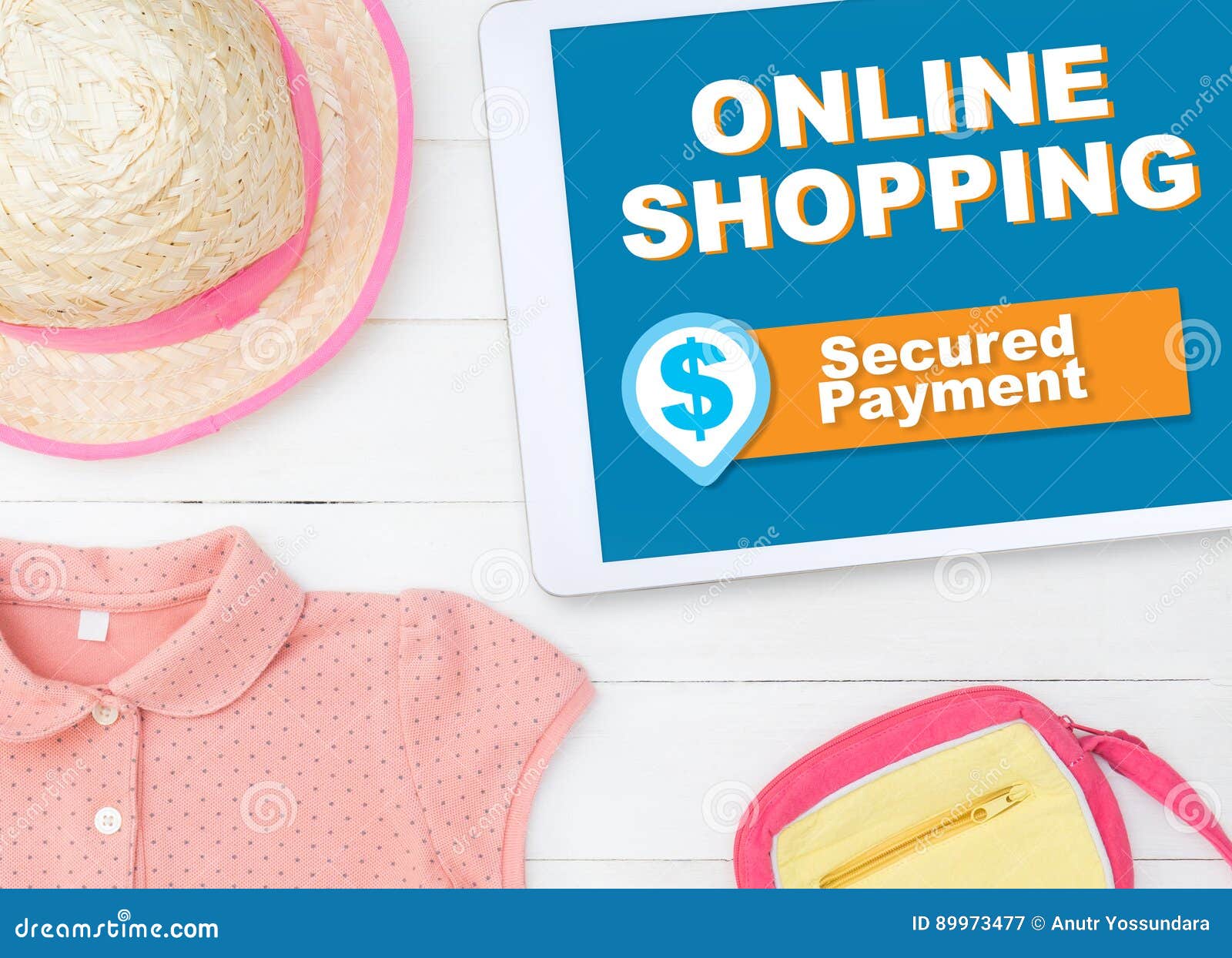 Fashion Online Shopping on Tablet Stock Image Image of concept, home