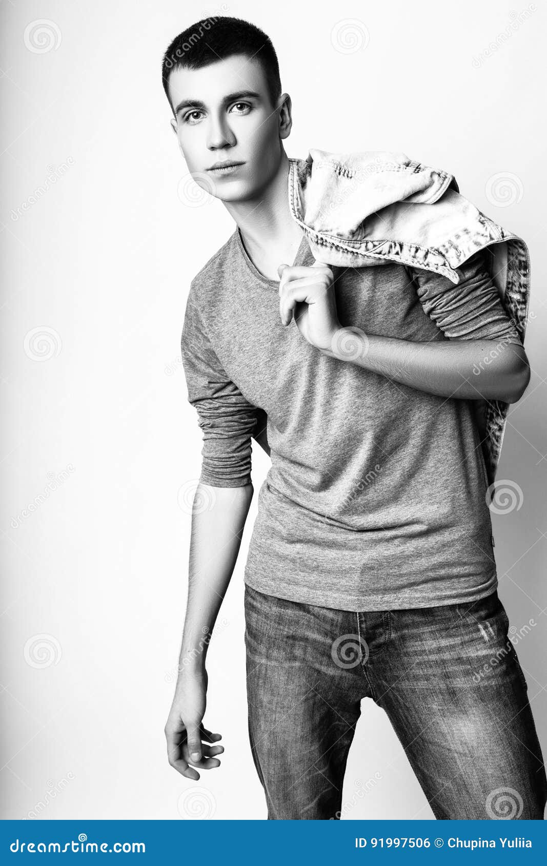 Skinny Boy Model Posing On White Stock Photo 72538411 | Shutterstock-hoanganhbinhduong.edu.vn