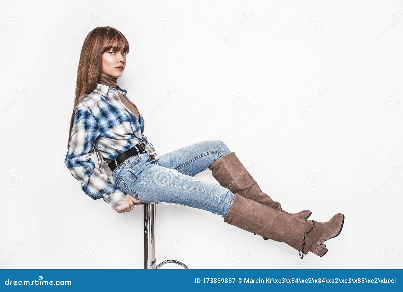 girls in boots and jeans