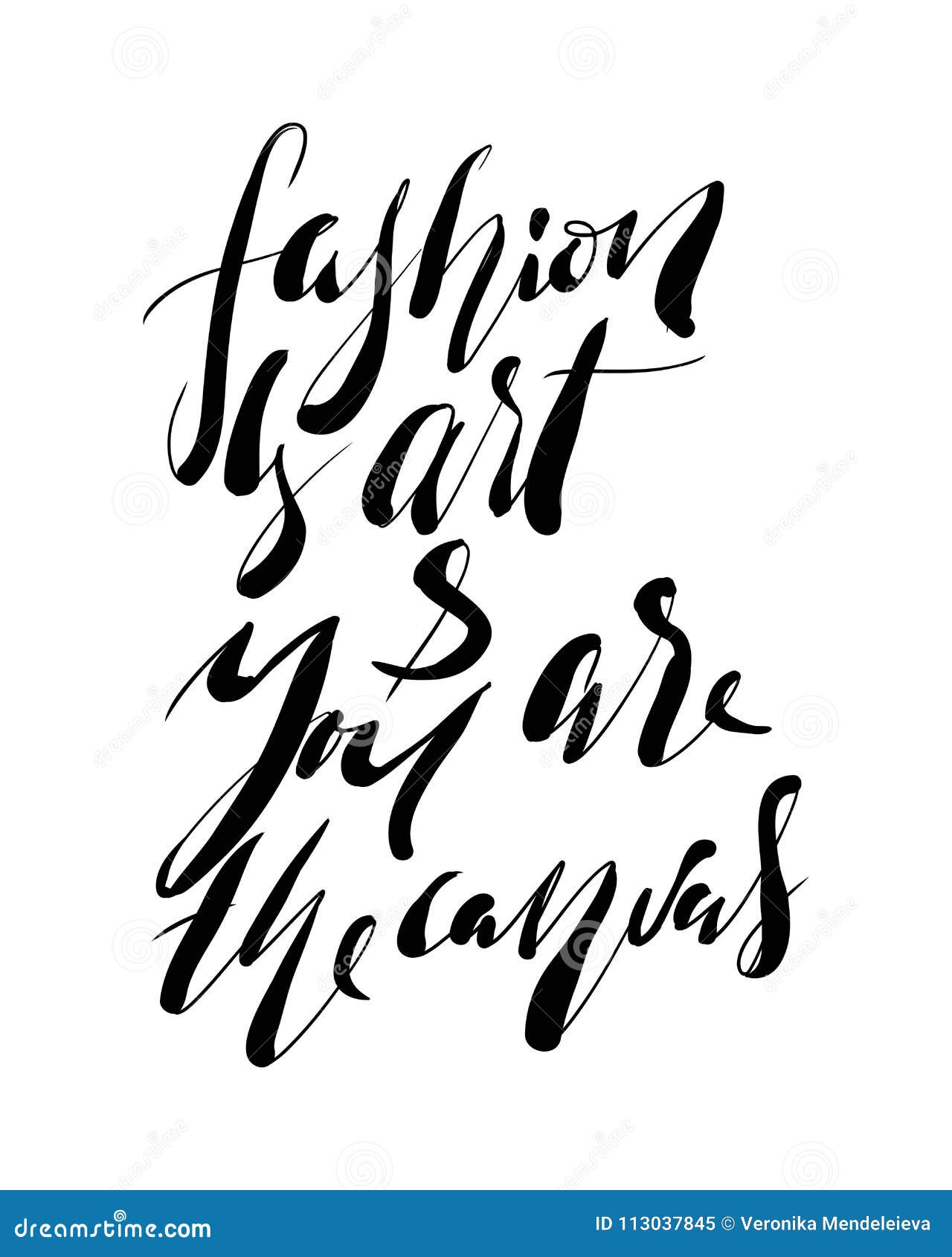 Fashion Quote. Hand Lettering for Your Design. Stock Vector ...
