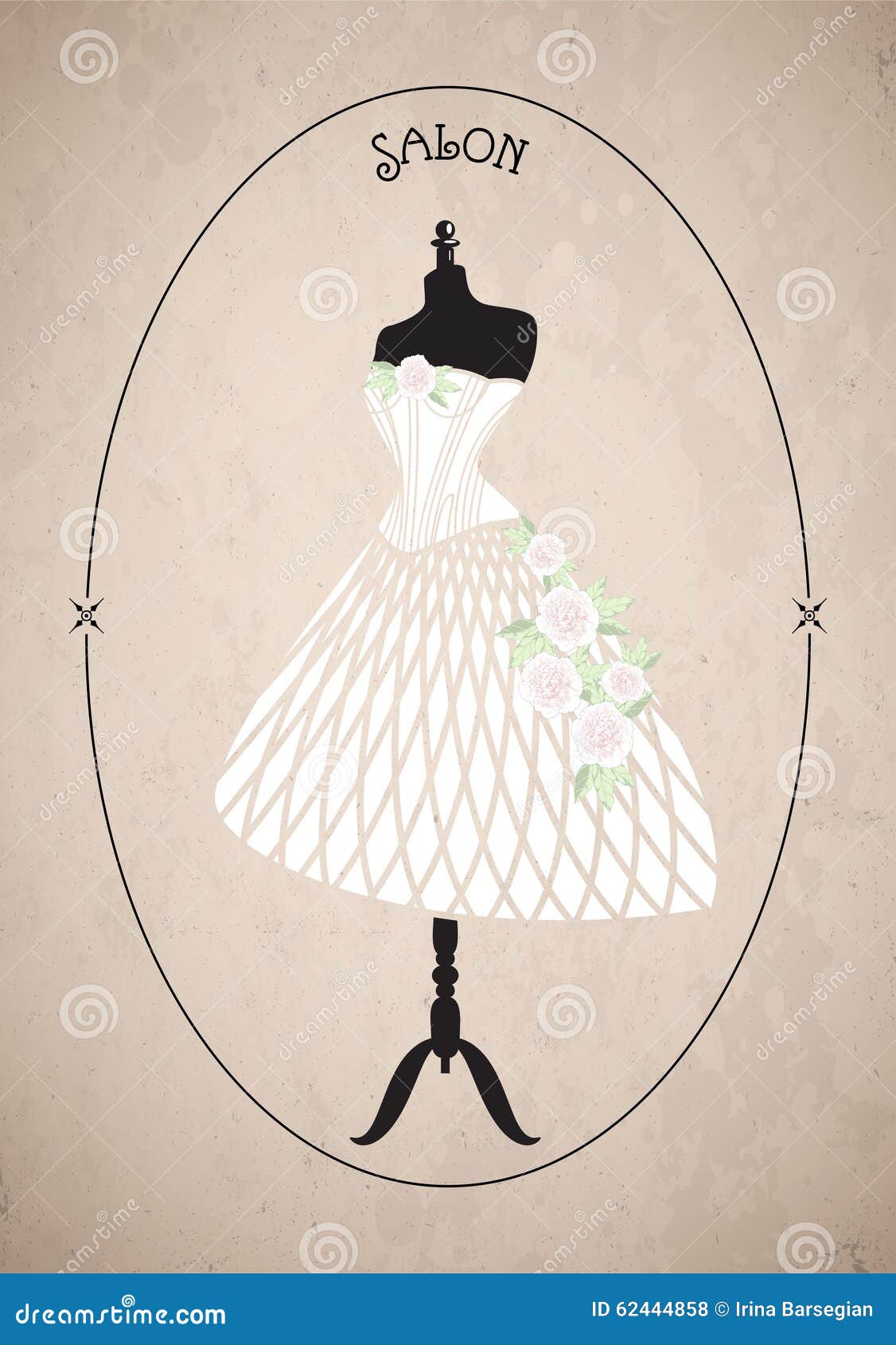 Fashion Salon. Wedding Dress, Wedding.vector Illustration Stock Vector ...