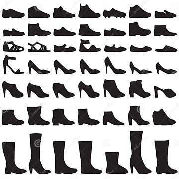 Fashion shoes silhouette stock vector. Illustration of style - 40398894