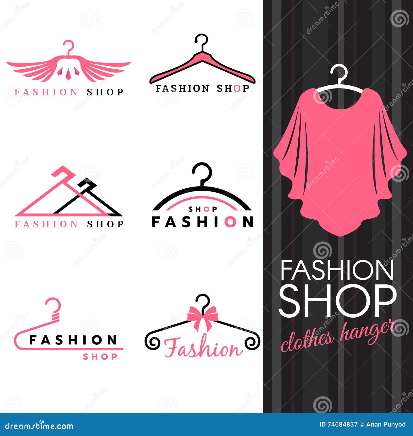 Premium Vector Man face and hangers logo design