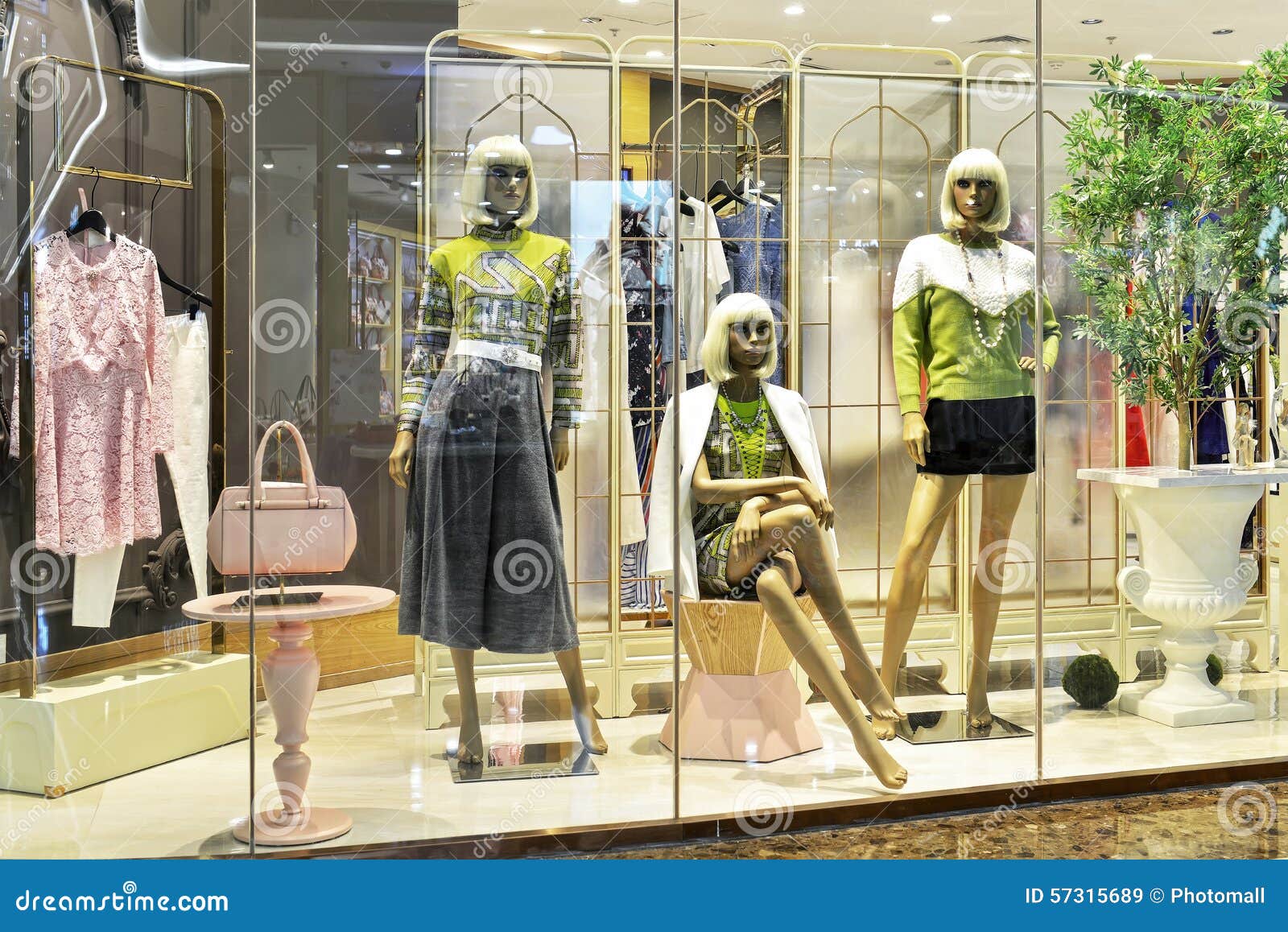 Fashion shop window stock image. Image of business, girl - 57315689