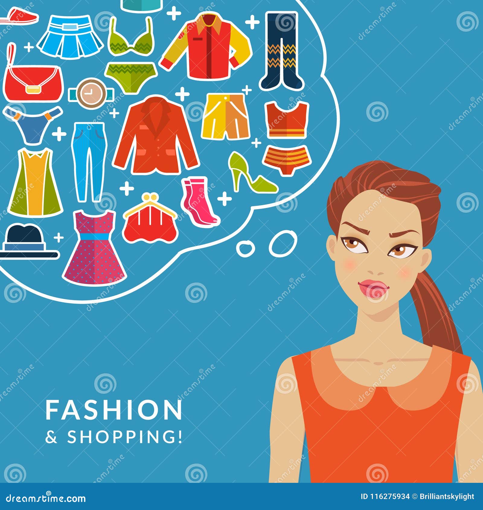 Fashion and shopping stock vector. Illustration of graphic - 116275934