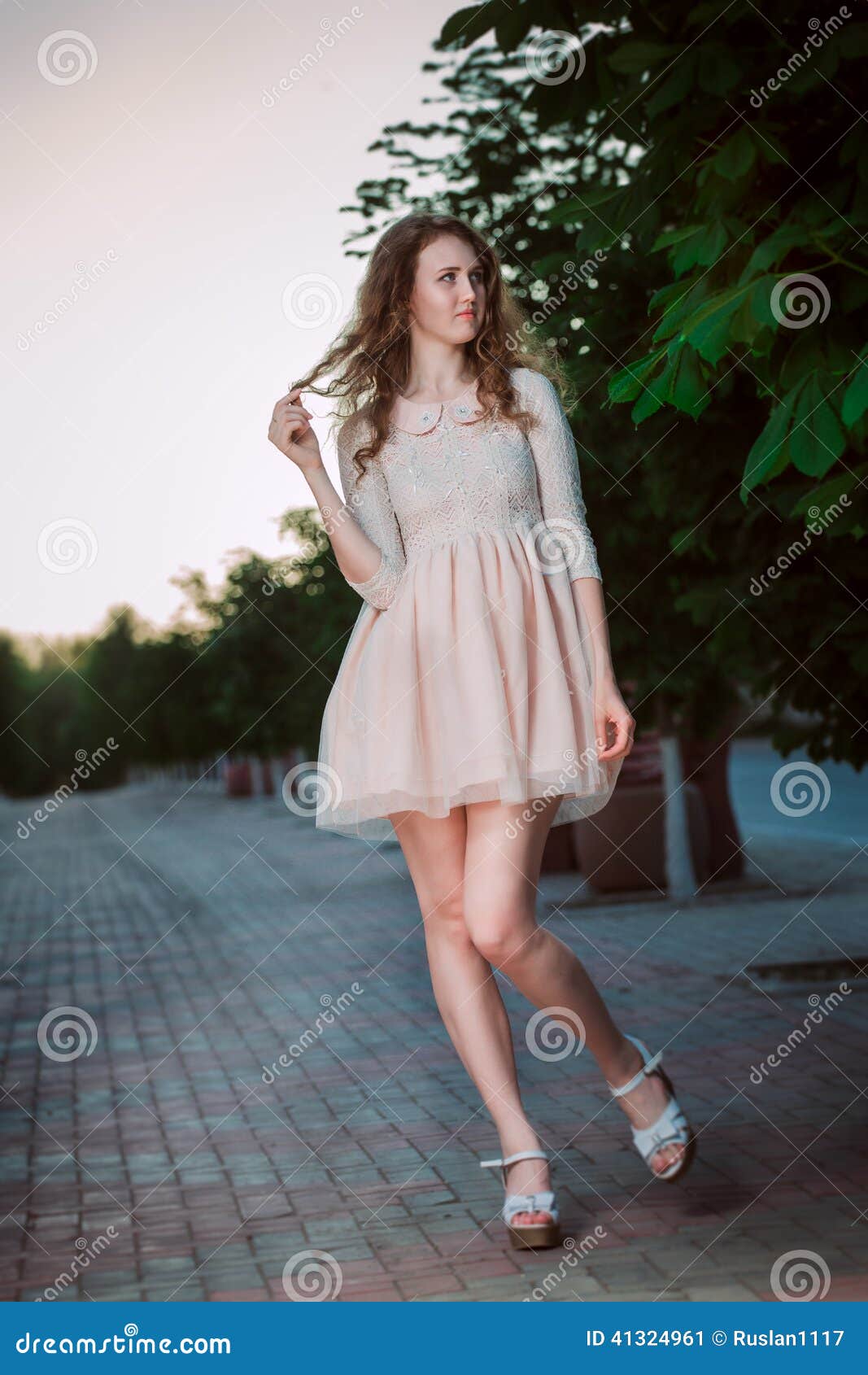 Fashion Shot of Woman in Doll Style. Stock Image - Image of close ...