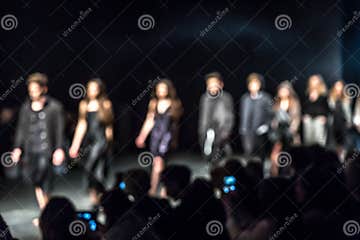 Fashion Show, a Catwalk Event Blurred on Purpose Stock Photo - Image of ...