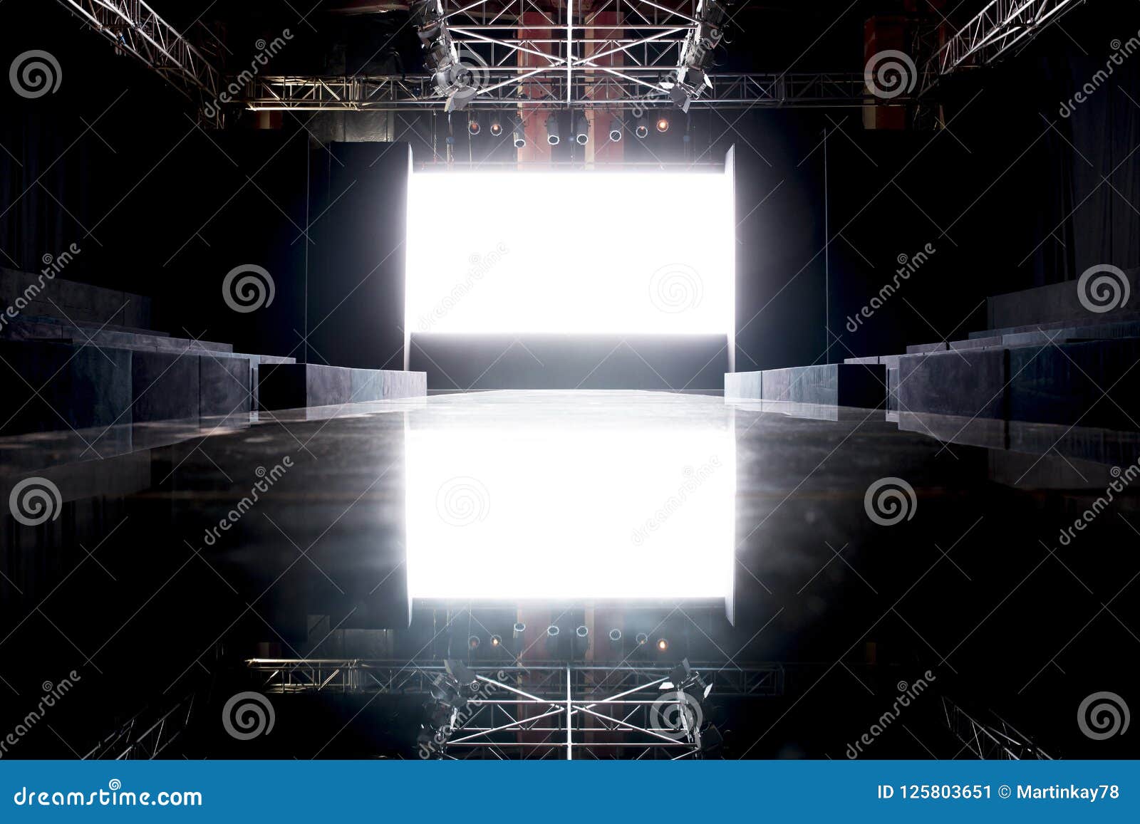 Fashion Show, Catwalk Runway Show Empty Stage. Stock Image - london, event: 125803651