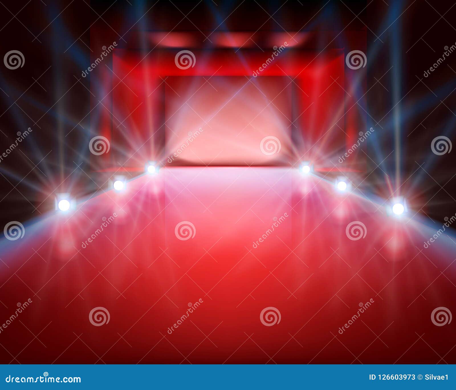 Empty Fashion Show Stage Catwalk 3d Stock Illustration 59875762