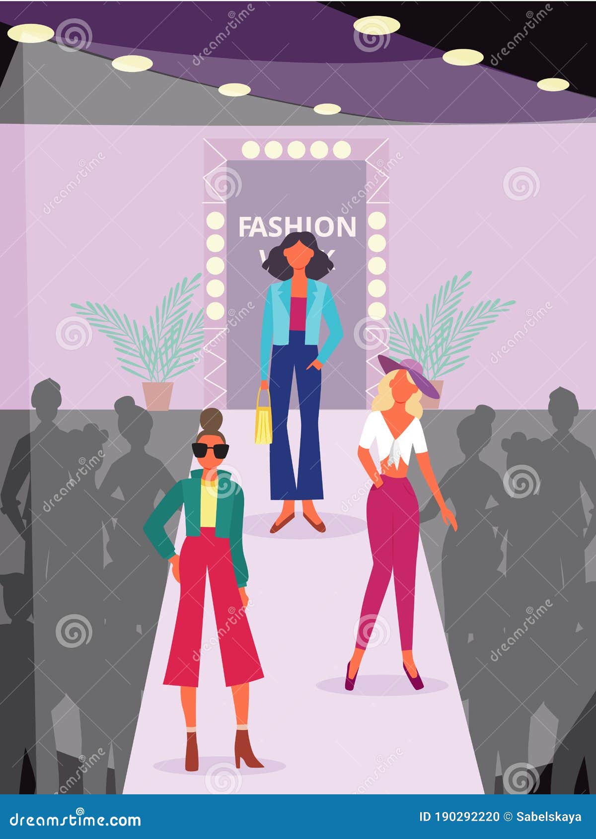 Fashion Show Poster with Cartoon Model Women Walking on Catwalk Podium Stock Vector - Illustration of demonstration, performance: 190292220 Fashion Show Poster with Cartoon Model Women Walking on Catwalk Podium Stock Vector - Illustration of demonstration, performance: 190292220