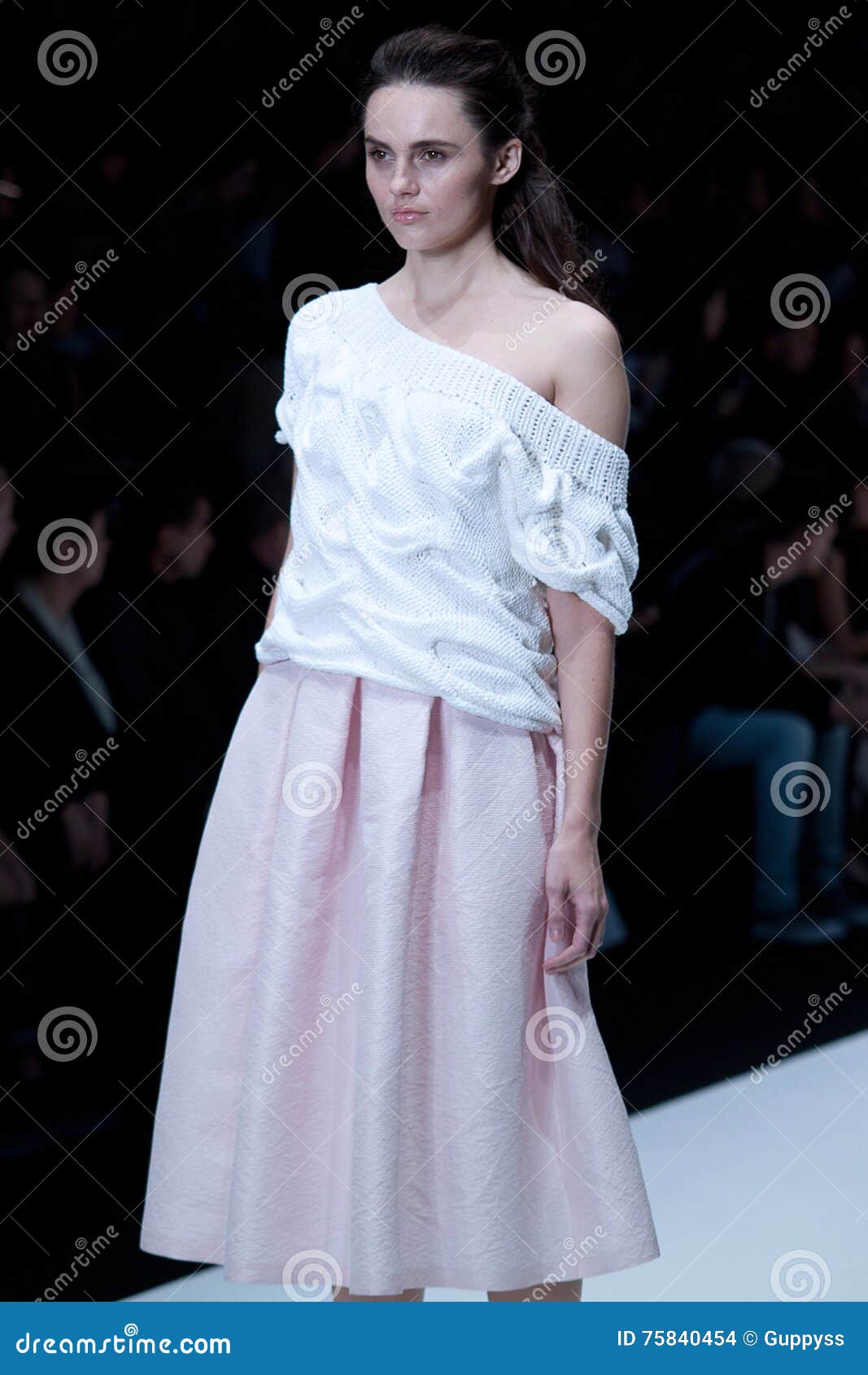 Fashion Show. Woman on Podium. Editorial Stock Image - Image of garb ...