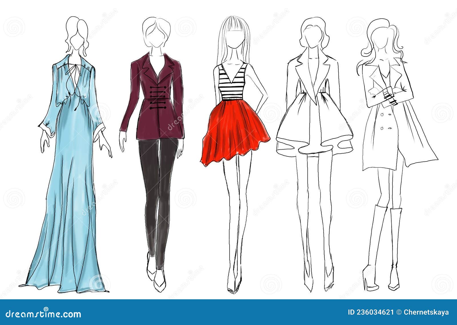 Dress model drawing Vectors & Illustrations for Free Download | Freepik-atpcosmetics.com.vn
