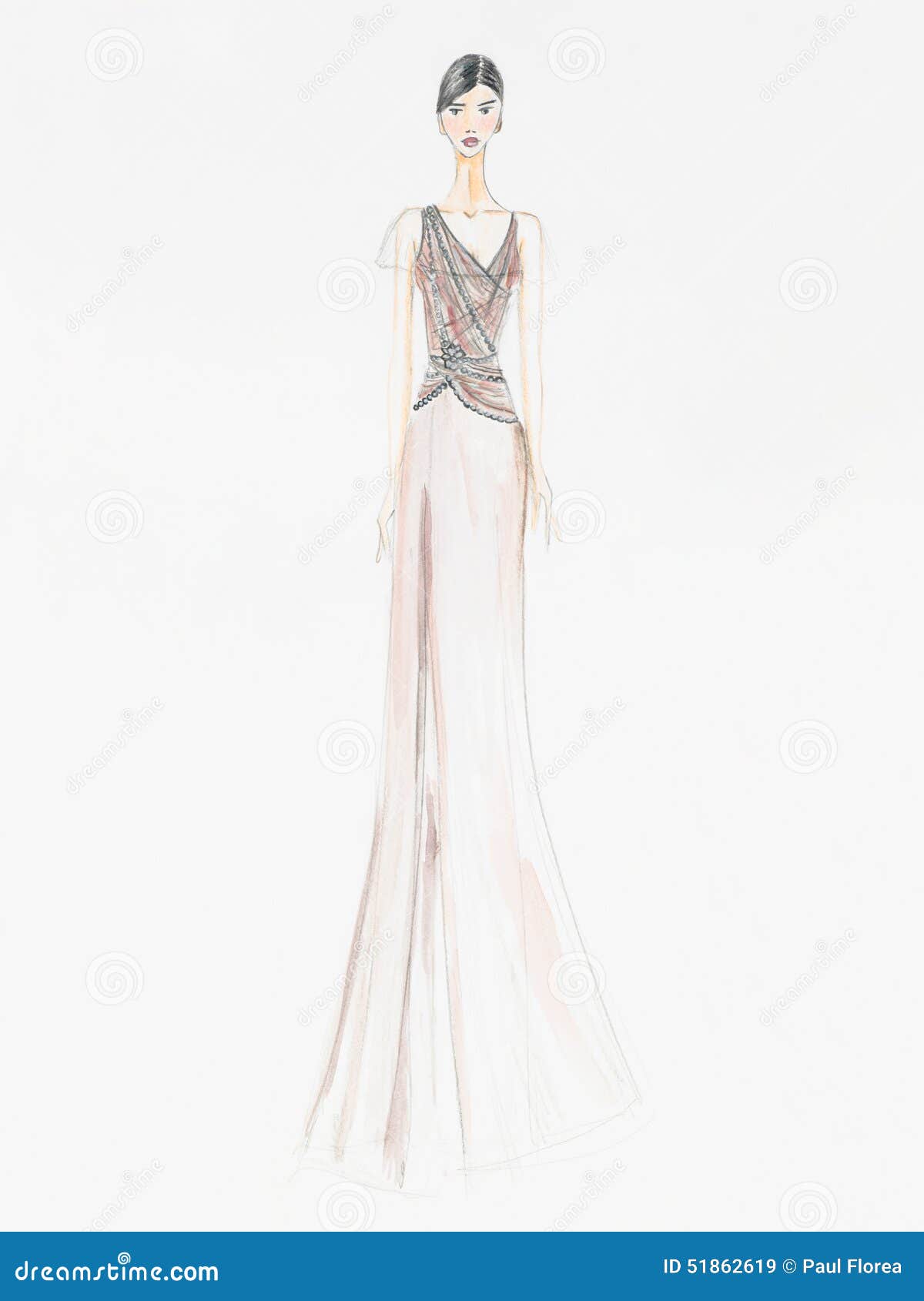 Fashion Illustration Watercolor Painting Fashion Designer Stock  Illustration 1510843976  Shutterstock