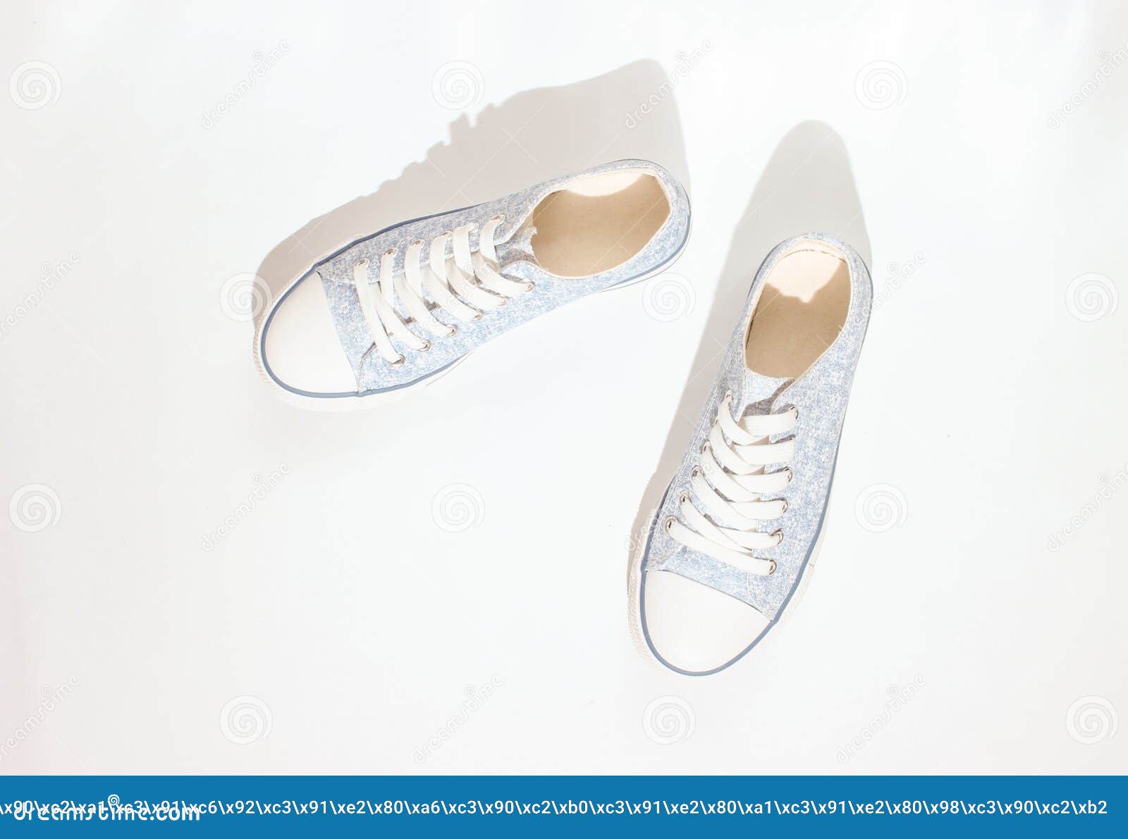 Fashion Sneakers on a White Background.Photo with Shadows, Hard Light ...