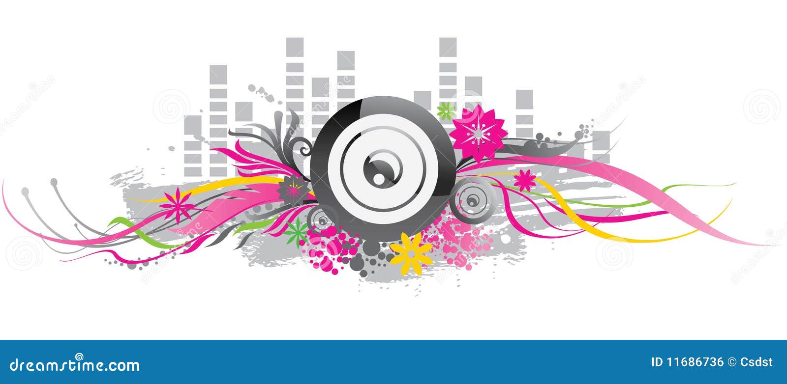 Fashion speaker stock illustration. Illustration of flower 11686736