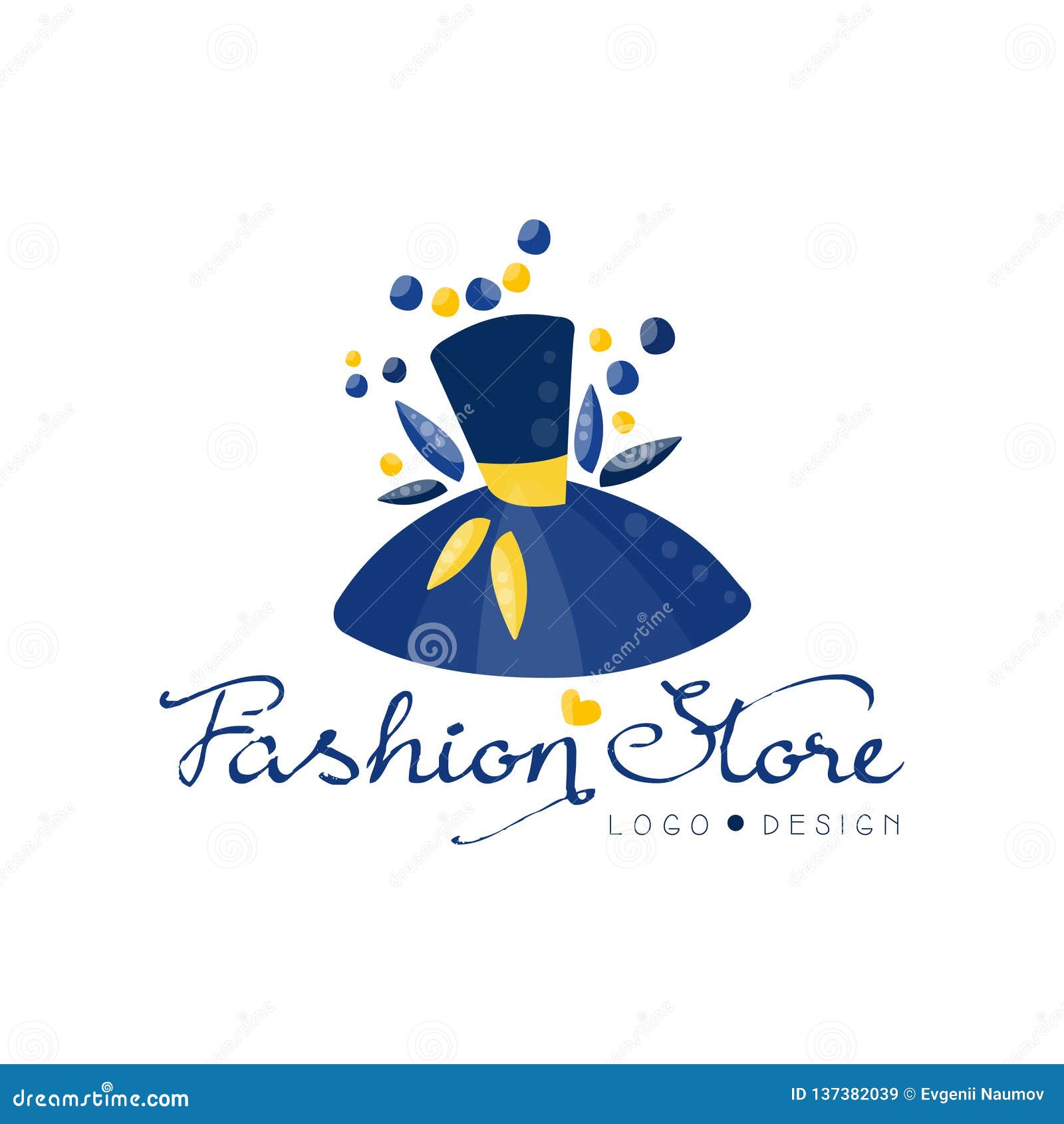 Fashion Store Logo Design Template, Clothes Shop, Beauty Salon or Boutique  Label Vector Illustration Stock Vector - Illustration of company, price:  137382039