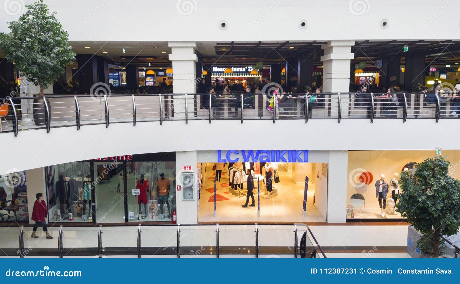 Fashion Store Restaurants in a Shopping Mall Editorial Photo - Image of crowded, abstract: 112387231