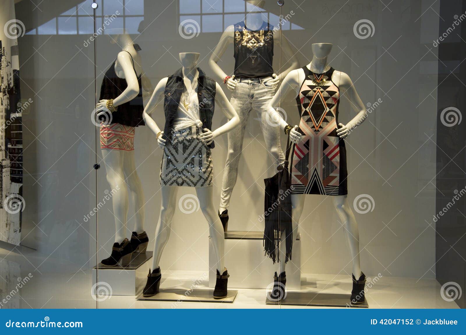 Fashion store window stock photo. Image of displayed - 42047152
