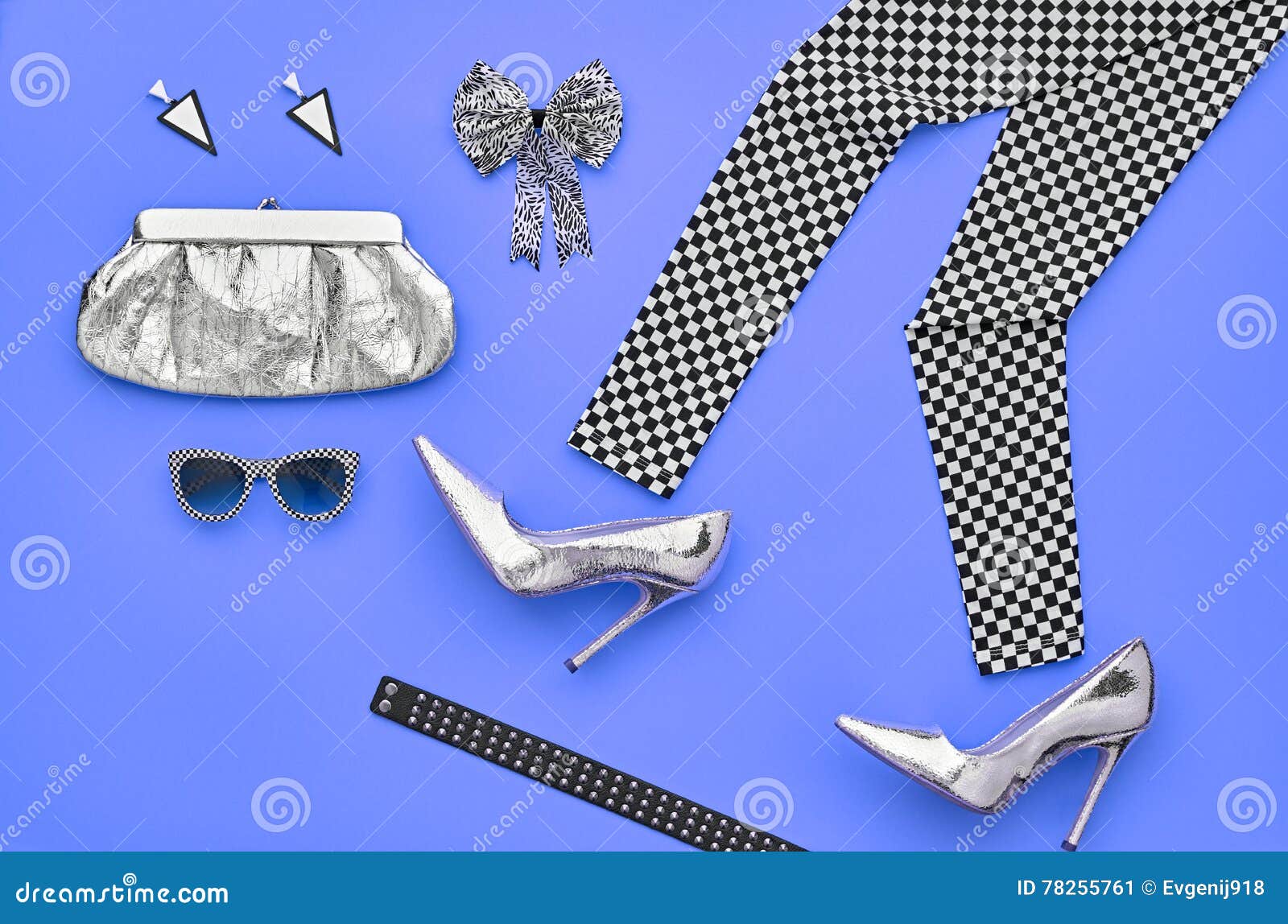 Fashion Stylish Set.Design Outfit.Top ViewCosmetic Stock Image - Image ...