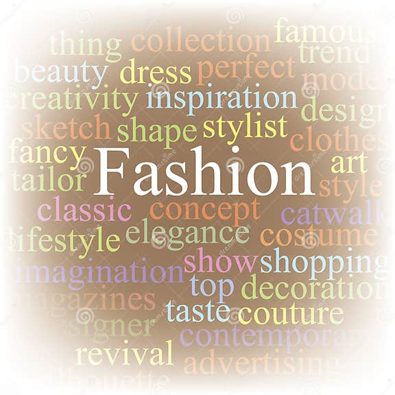 Fashion. Tag cloud stock illustration. Illustration of dress - 24421528
